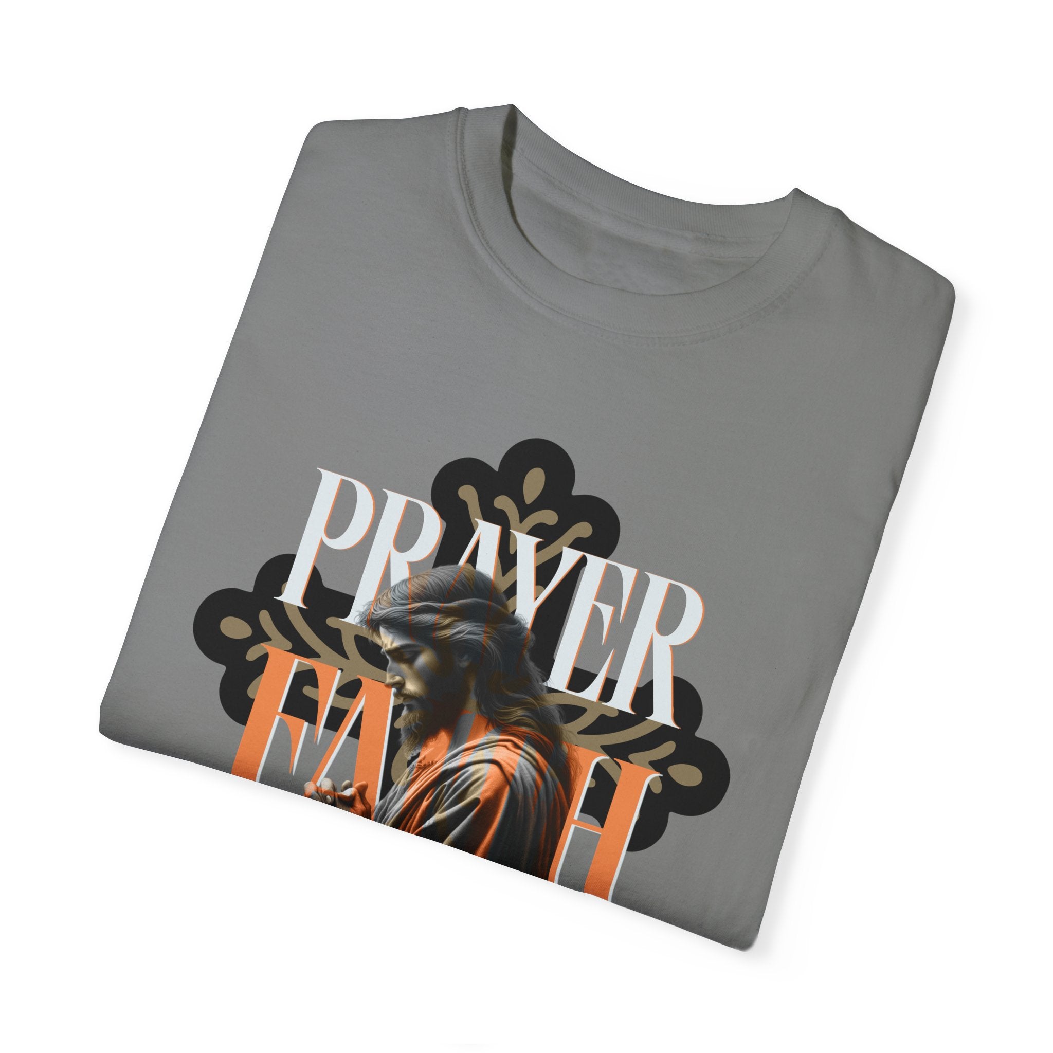 Garment-Dyed Faith & Unity T-Shirt - Prayer Design