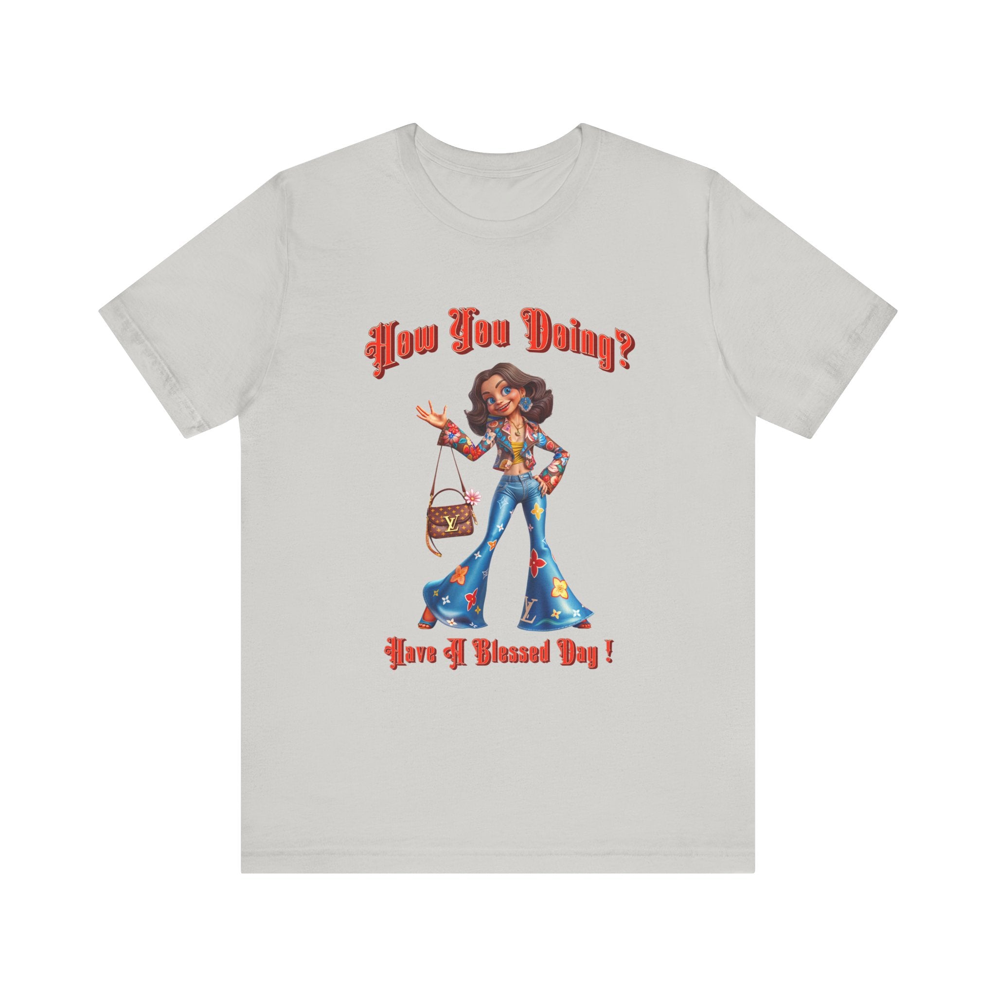 How You Doing Unisex Tee - Happy Young Lady Greeting Design