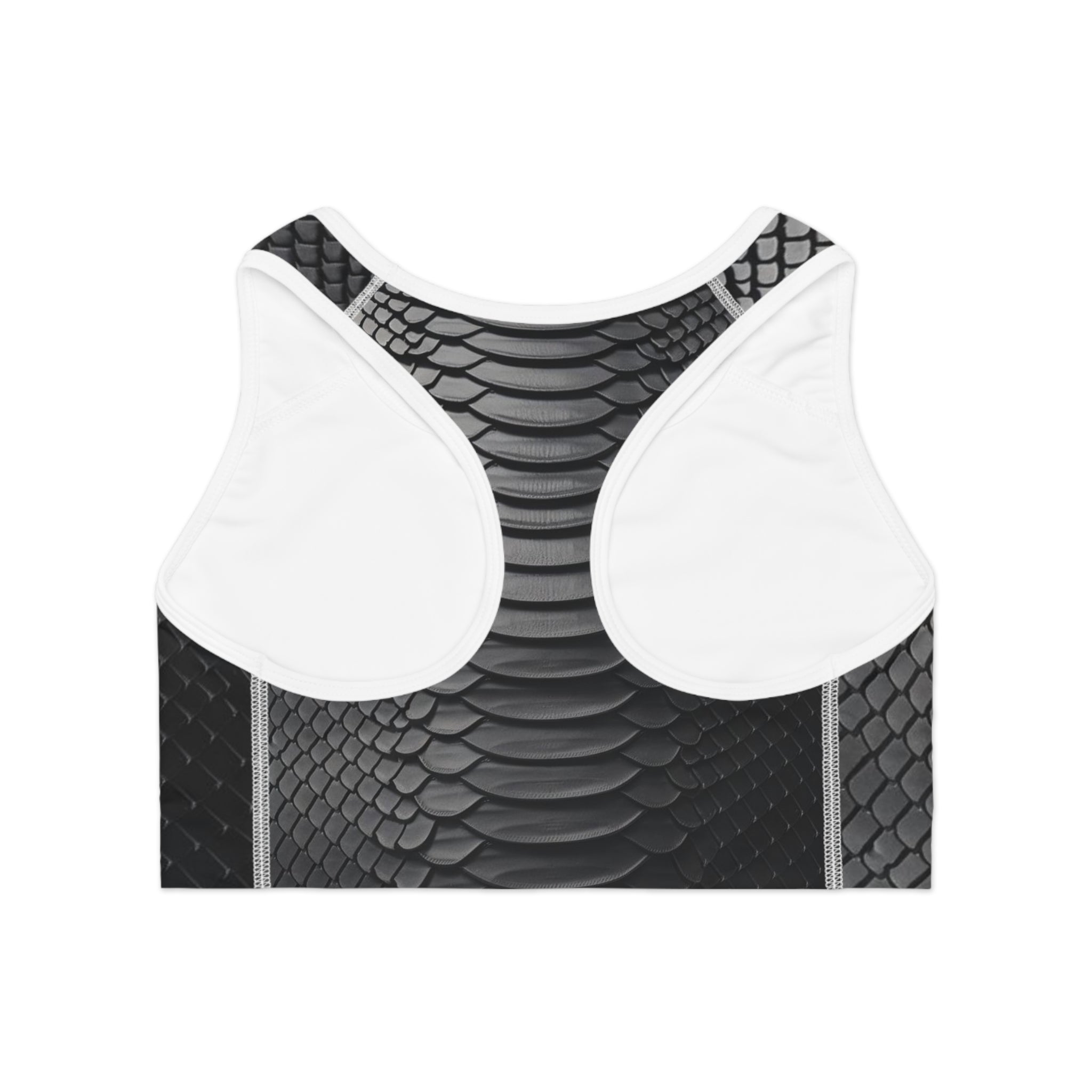 Elegant Snake Skin Sports Bra | Activewear for Fitness Lovers