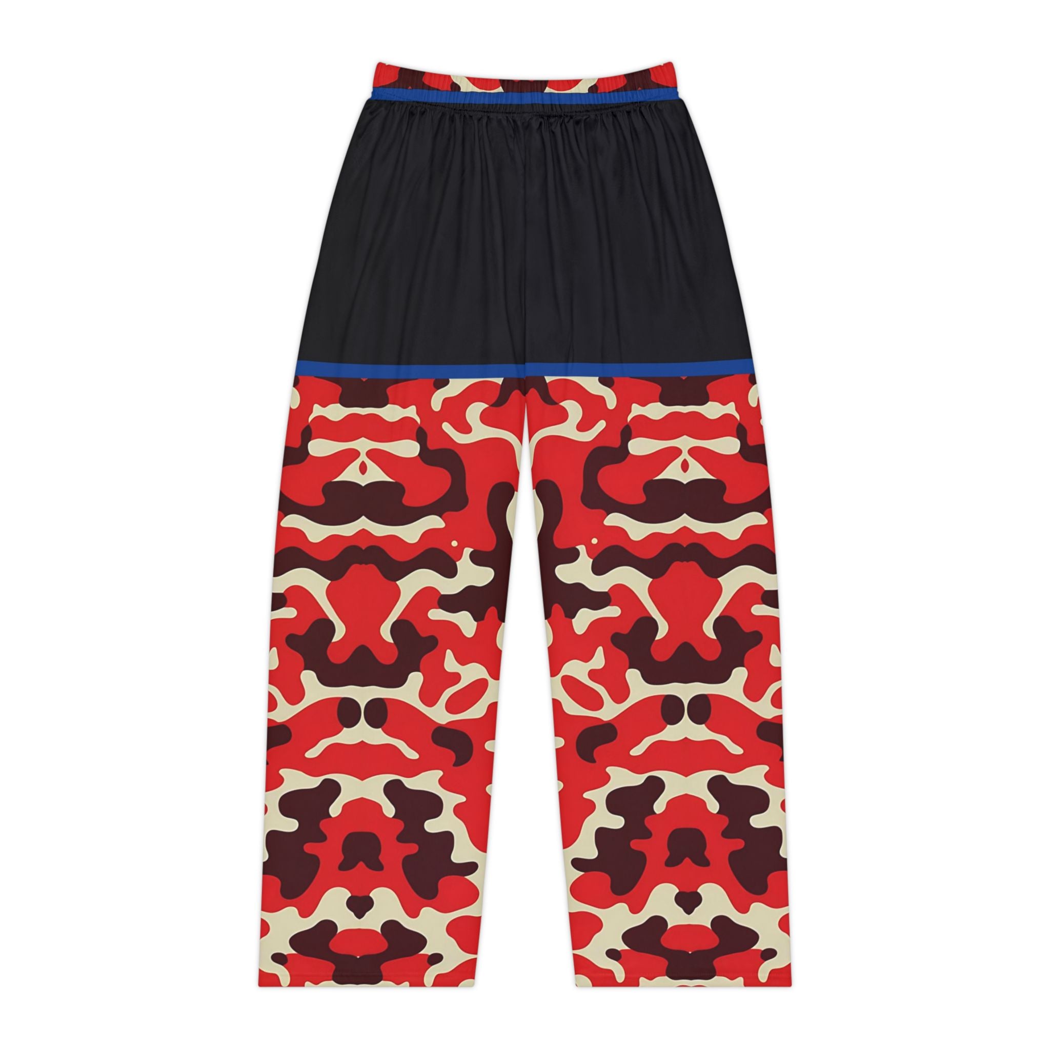 Stylish Women's Pajama Pants - Bold Red Camo Design for Comfort and Relaxation