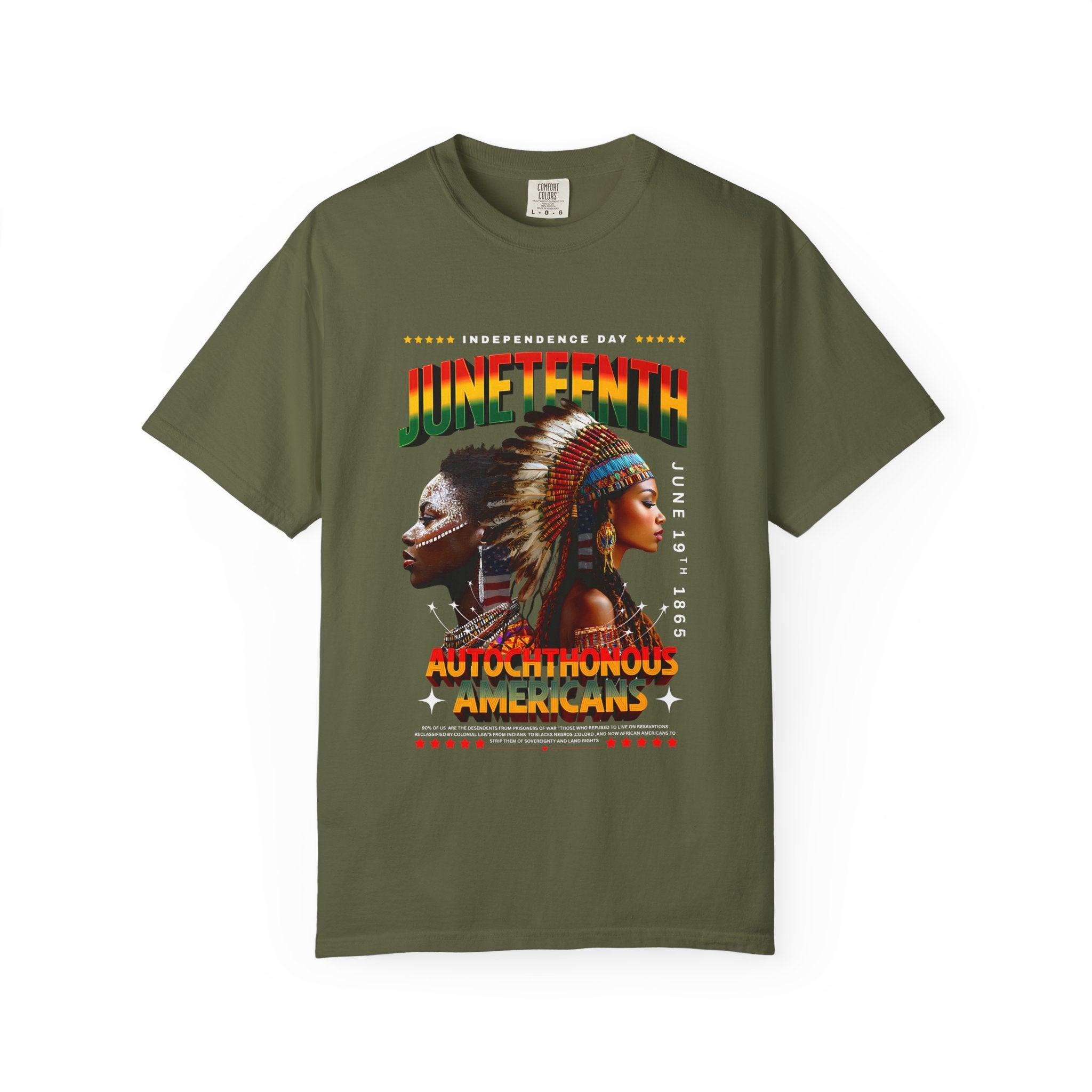 Juneteenth Celebration T-Shirt, Unisex Garment-Dyed Tee, Inclusive Pride Apparel, Heritage Shirt, Freedom Festival Wear - Angel Body