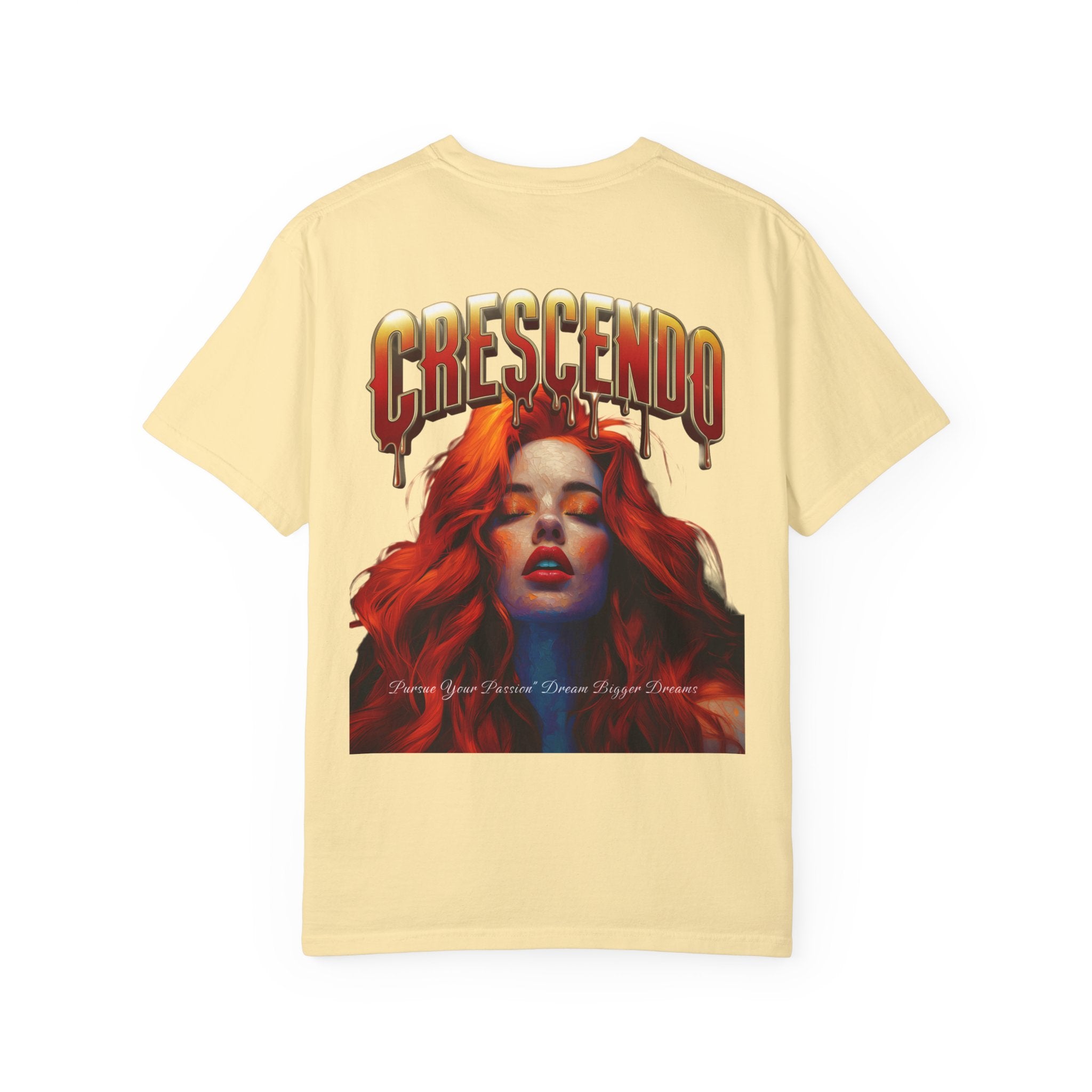 CRESCENDO a shirt with a message Take your life to the highest heights Unisex Garment-Dyed T-Shirt - Vibrant Artistic Tee