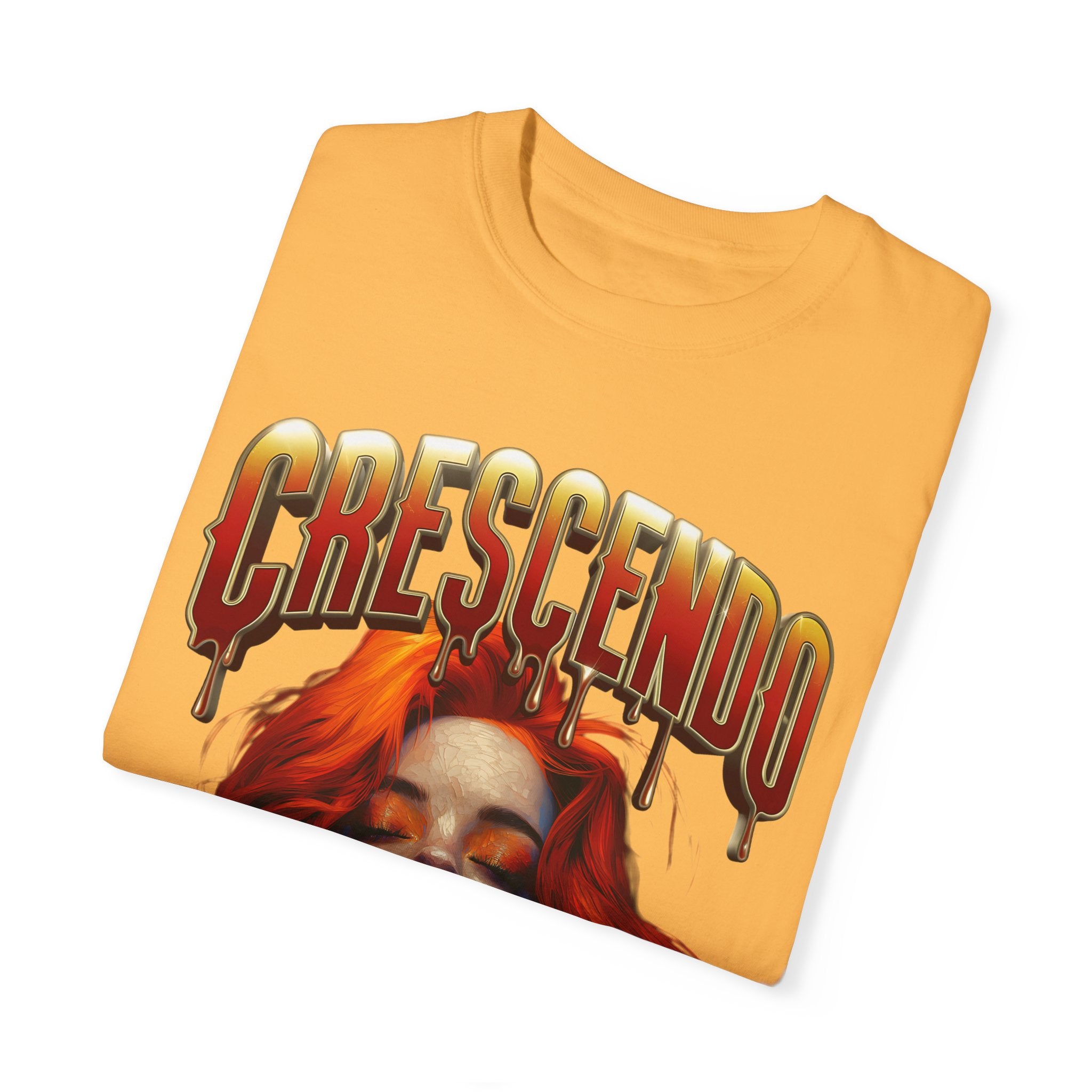 CRESCENDO a shirt with a message Take your life to the highest heights Unisex Garment-Dyed T-Shirt - Vibrant Artistic Tee