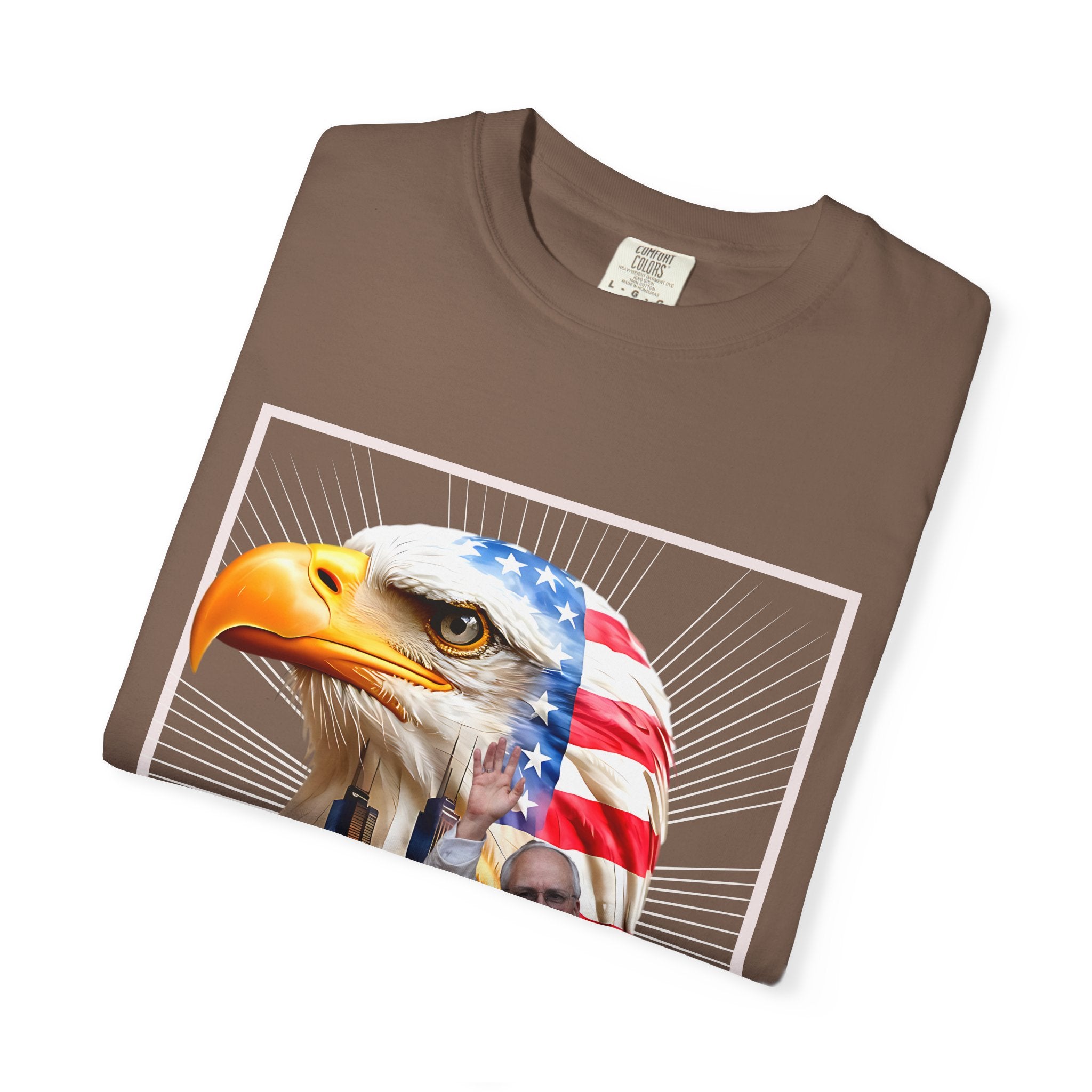 Patriotic Eagle Graphic Unisex T-Shirt - Chicago 2025 - Angel Body