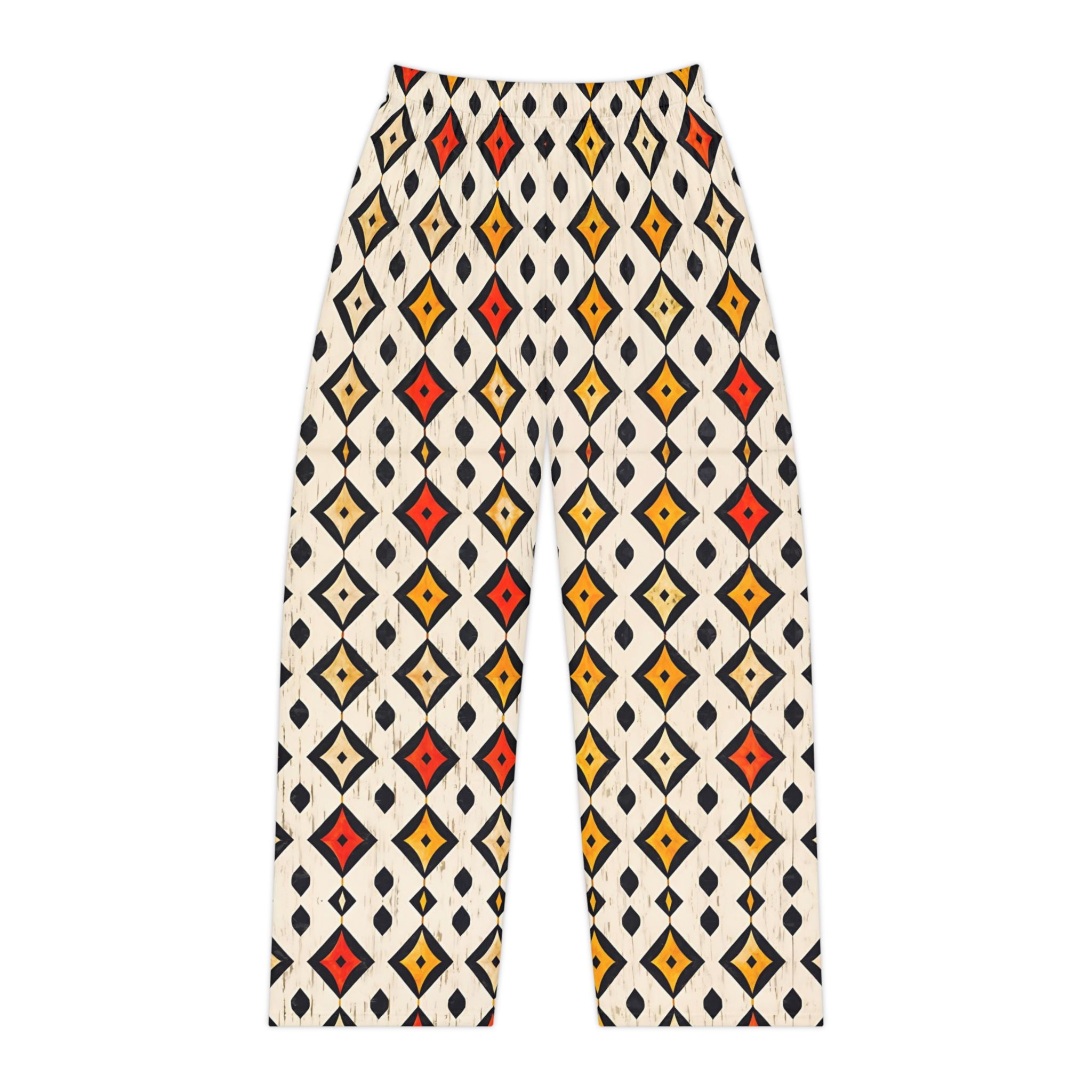 Trendy Women's Pajama Pants with Bold Soft Geometric Pattern