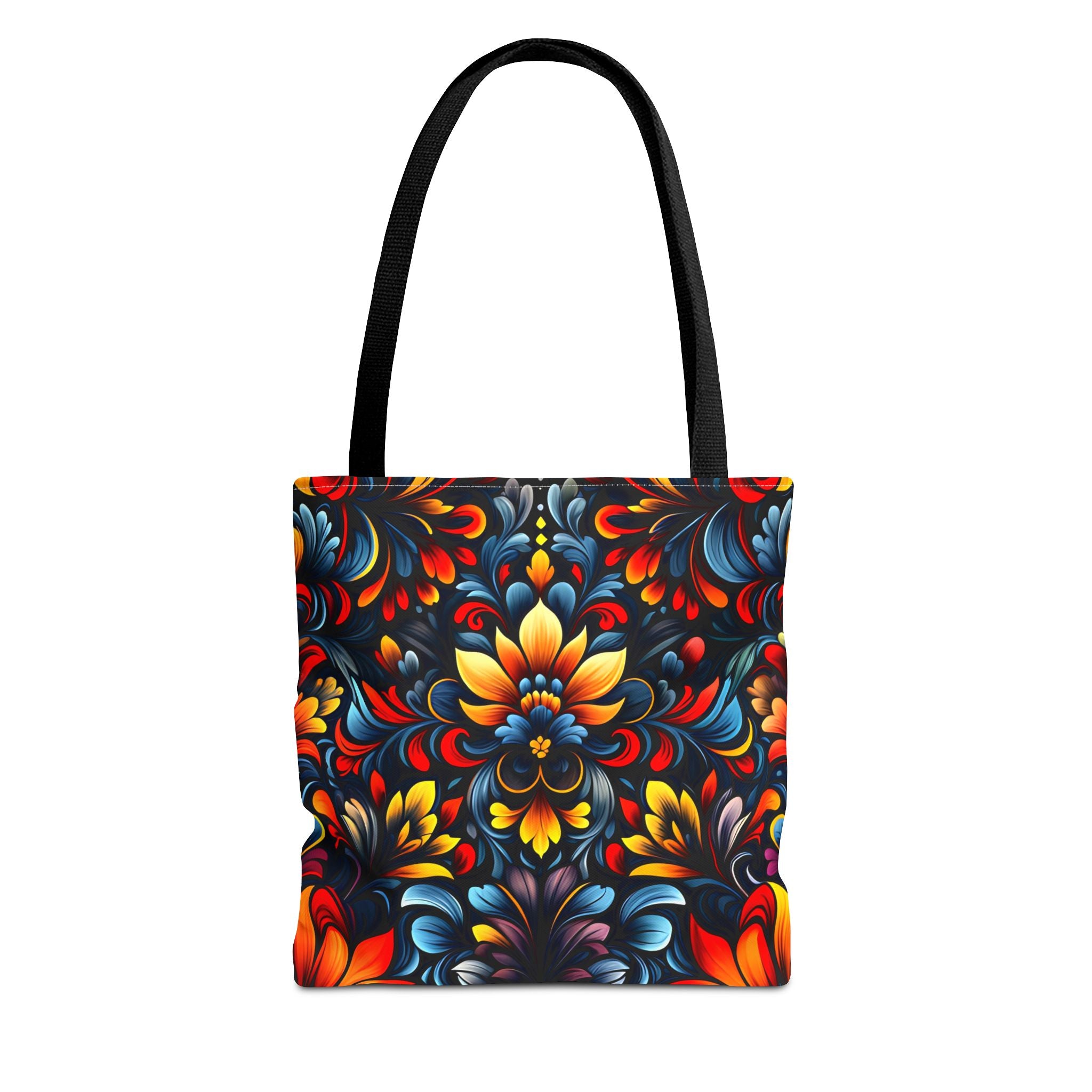 Vibrant Floral Tote Bag - Colorful Pattern for Everyday Use