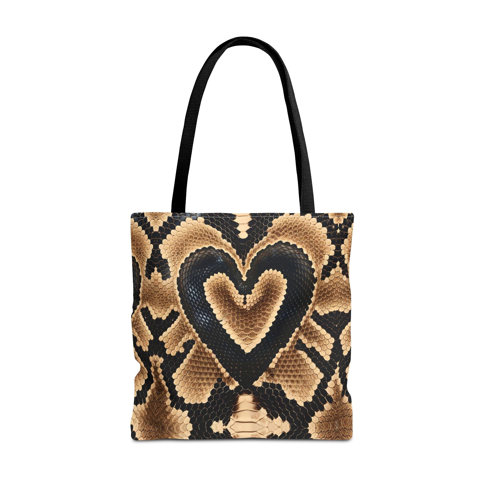 Heart Snake Print Tote Bag - Stylish and Unique for Everyday Use