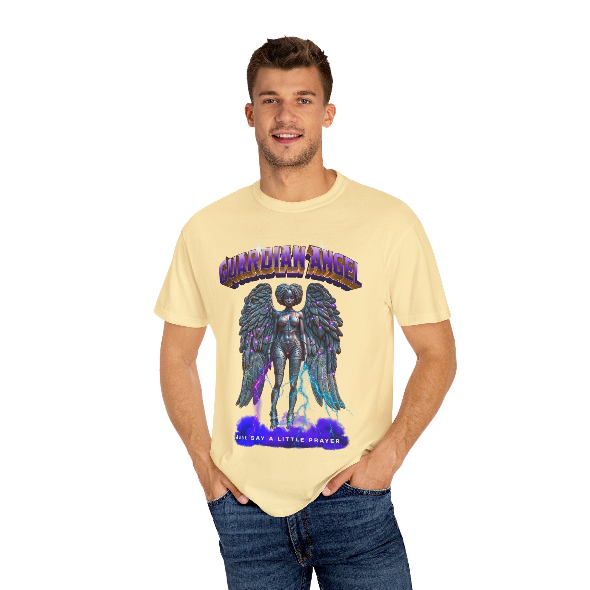 Unisex Garment-Dyed T-shirt With the title Guardian Angel