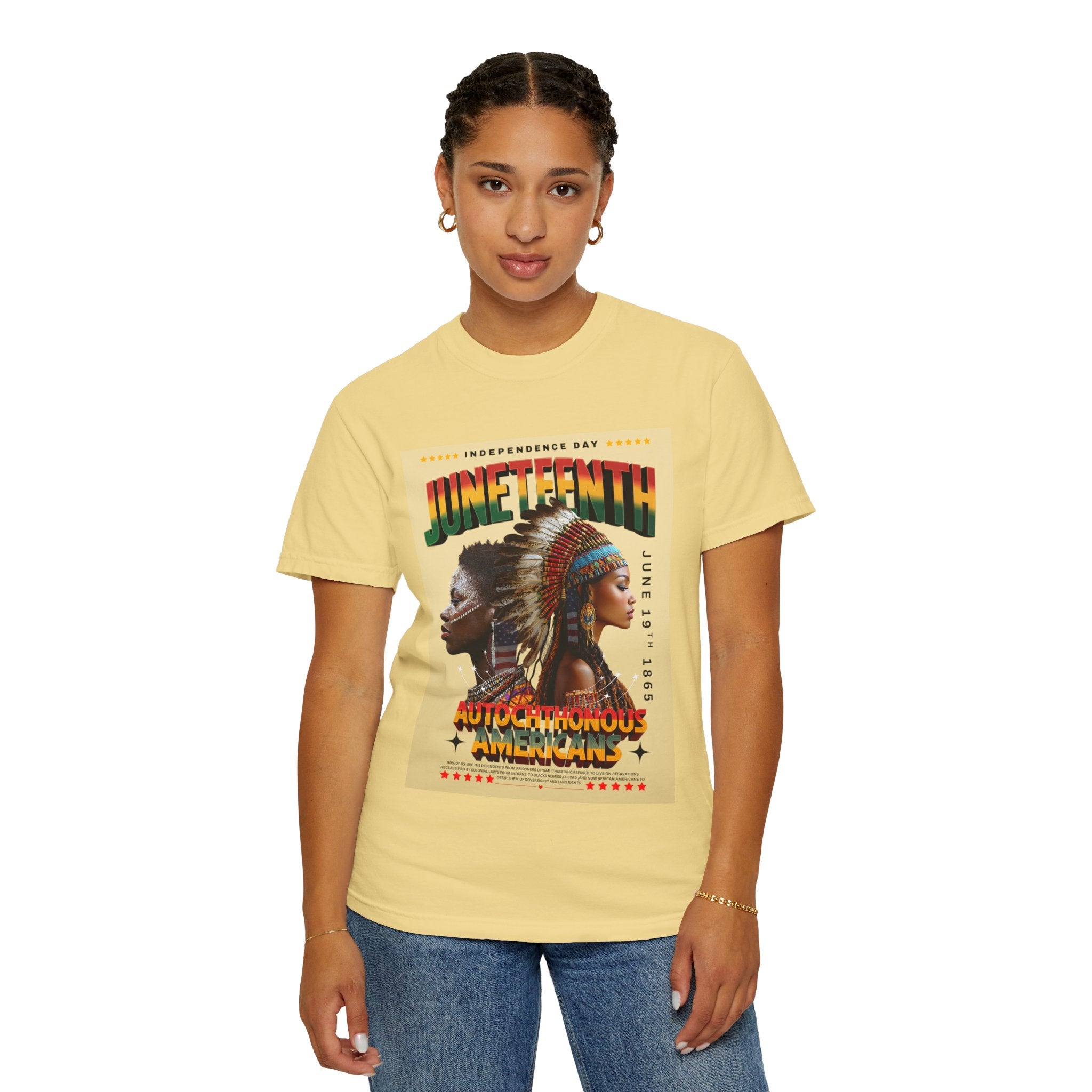 Juneteenth Celebration T-Shirt, Unisex Garment-Dyed Tee, Independence Day Shirt, Autonomy Awareness, Black History Apparel, Culturally [...] - Angel Body