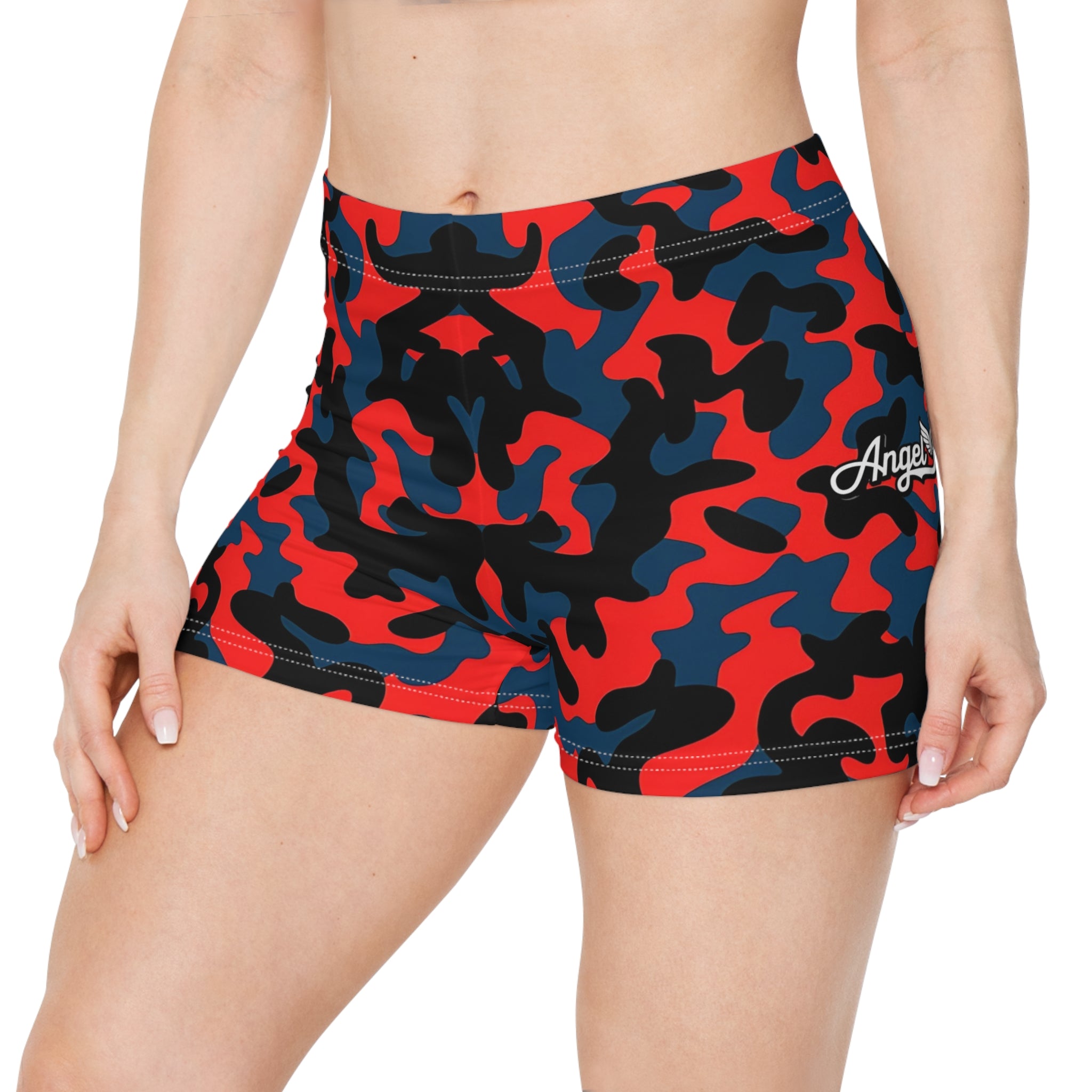 Bold Camo Women's Active Shorts for Fitness and Leisure