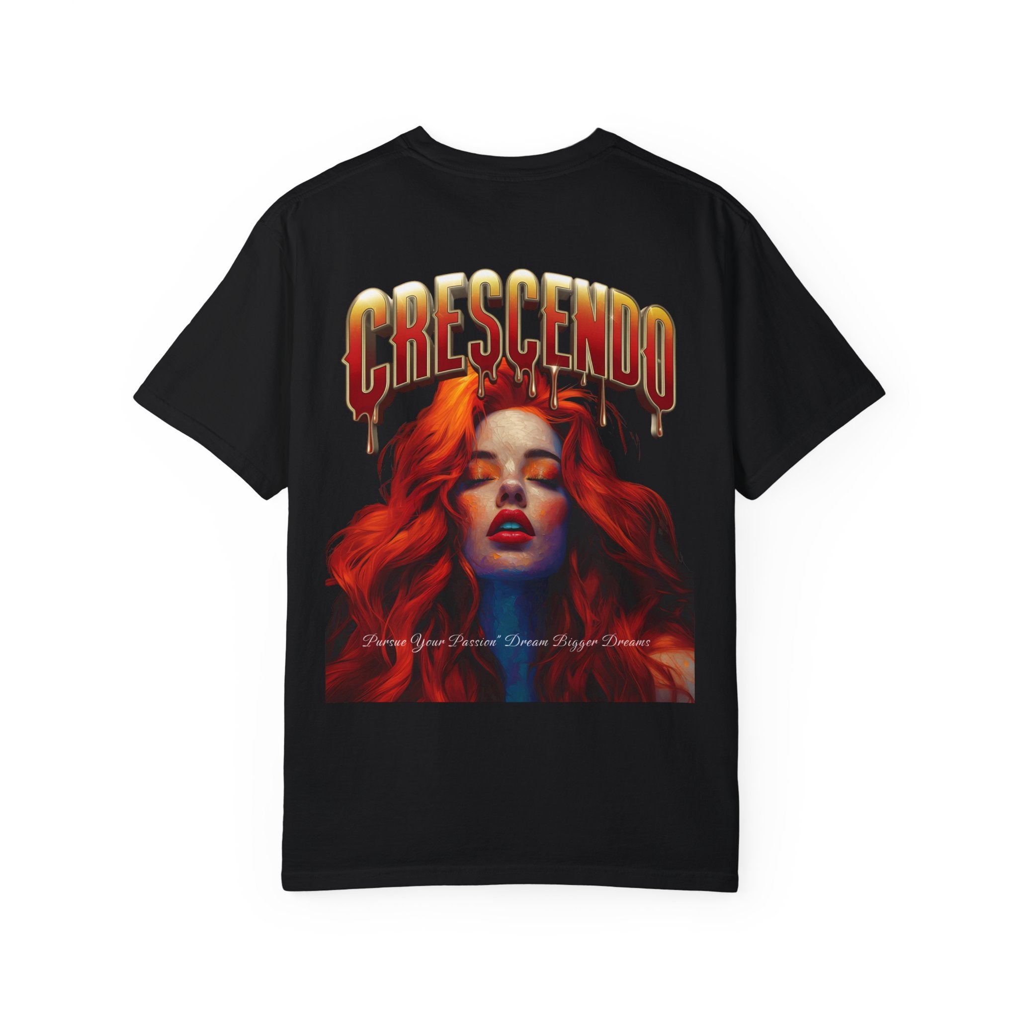 CRESCENDO a shirt with a message Take your life to the highest heights Unisex Garment-Dyed T-Shirt - Vibrant Artistic Tee