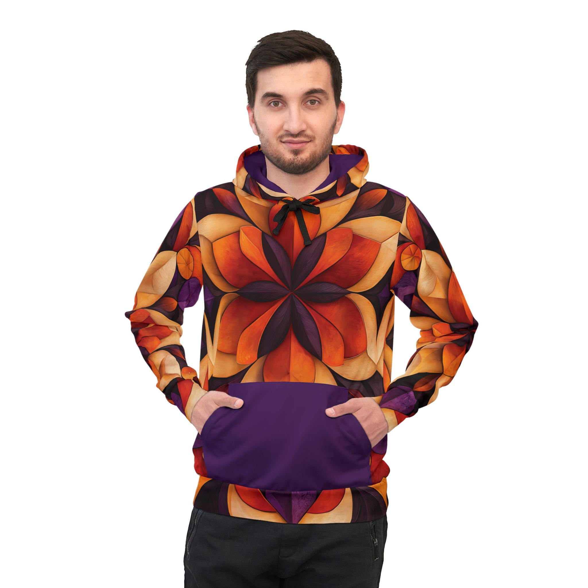 Abstract Art Floral Athletic Hoodie