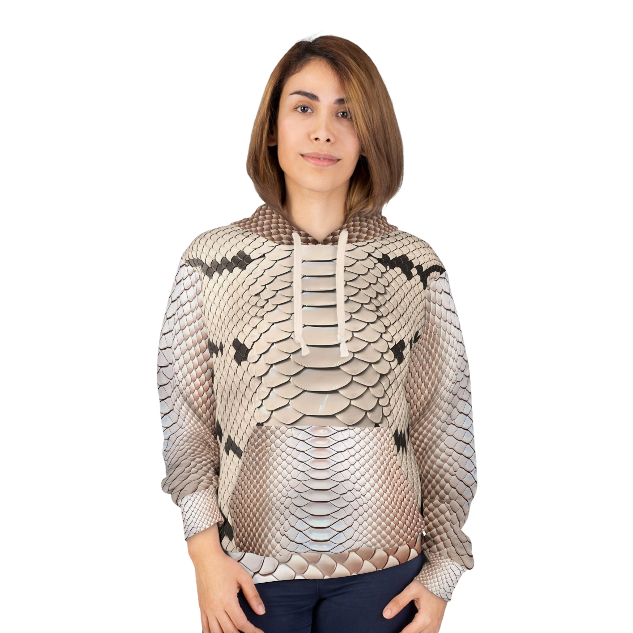 Sleek Snake Skin Unisex Pullover Hoodie - Trendy Fashion Statement - Angel Body