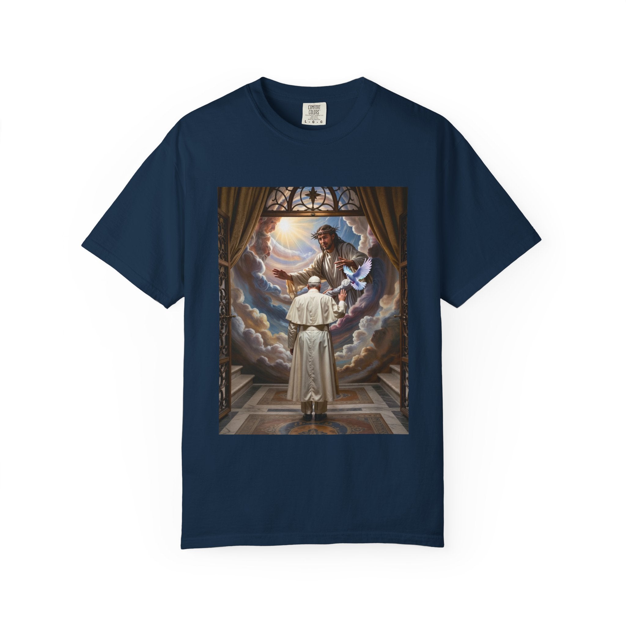 Artistic Unisex Garment-Dyed T-shirt - Divine Inspiration Design - Angel Body