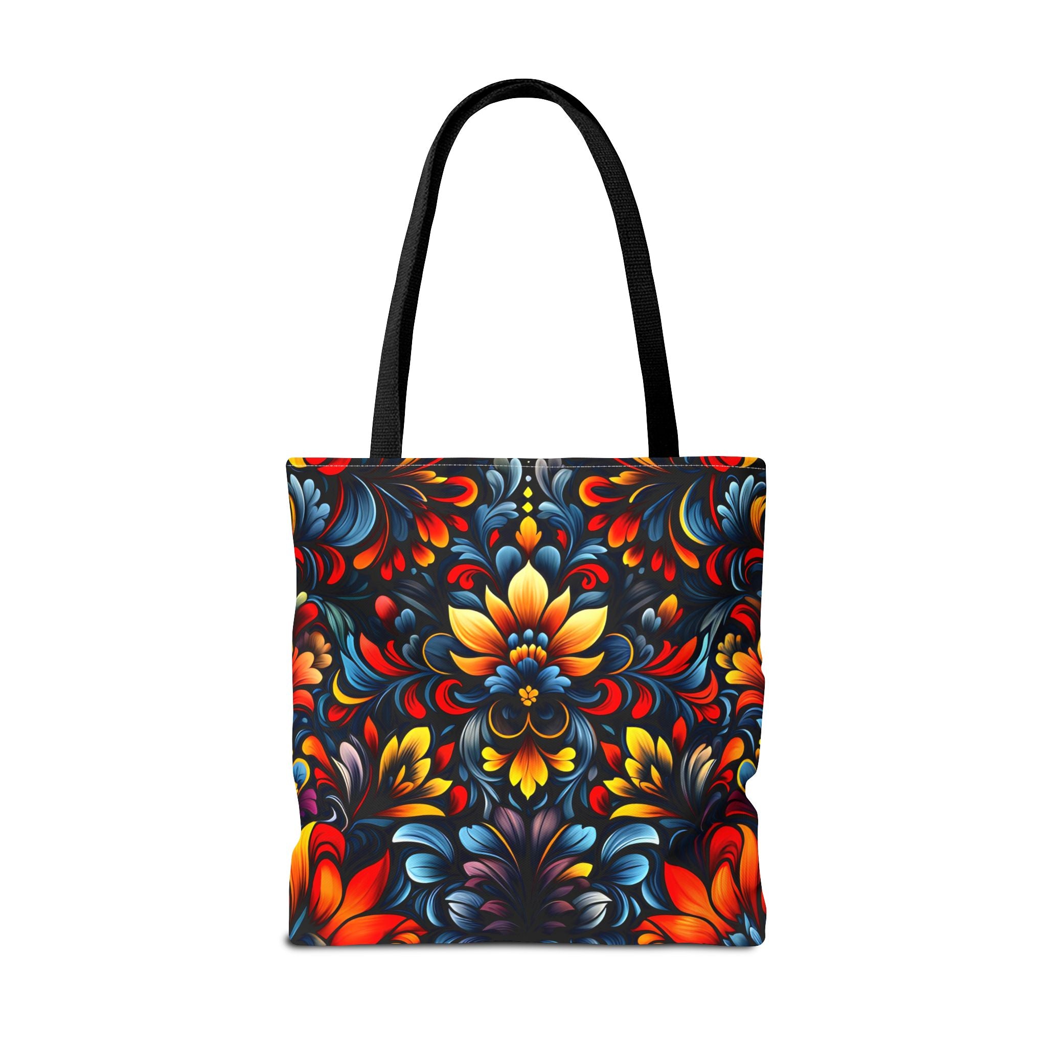 Vibrant Floral Tote Bag - Colorful Pattern for Everyday Use