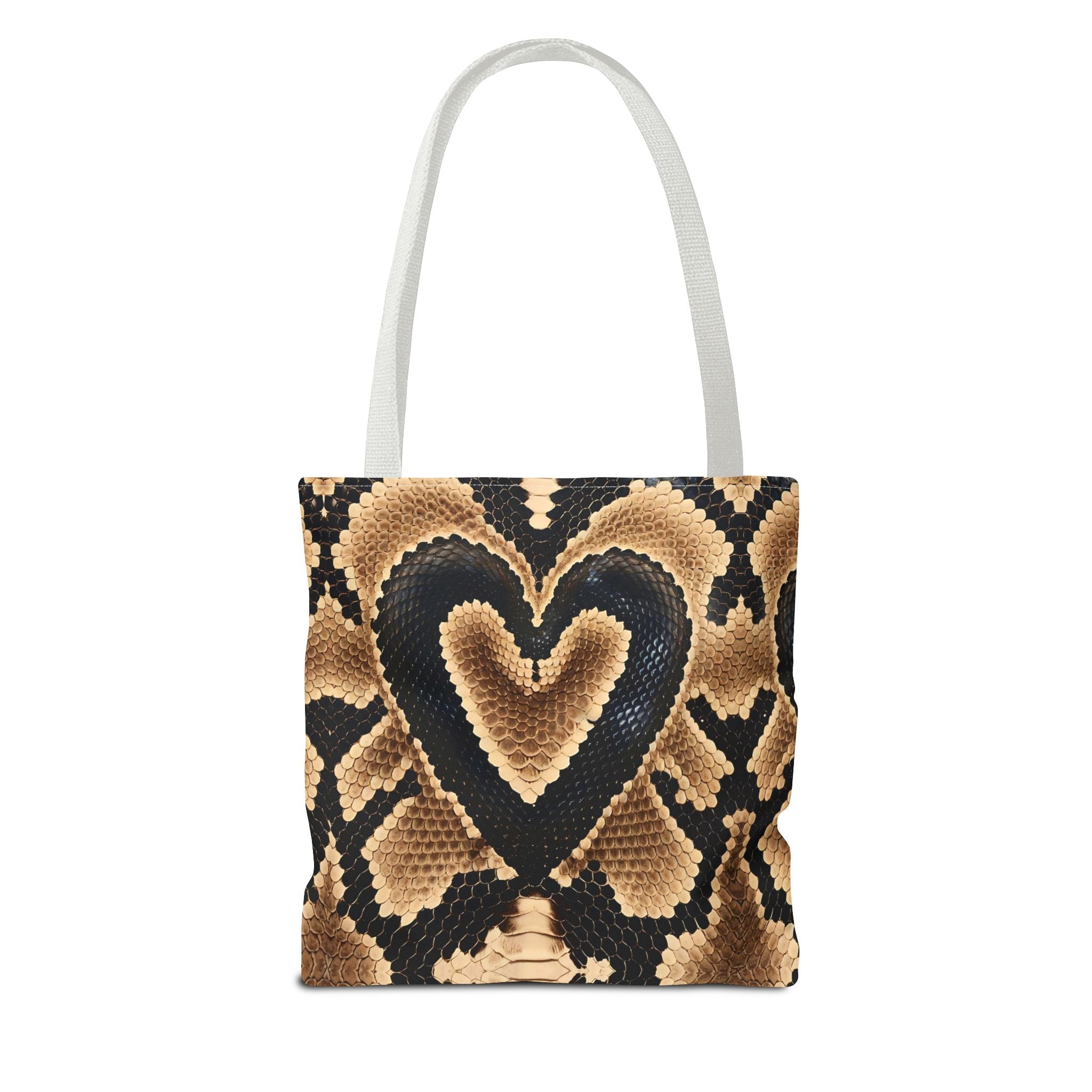 Heart Snake Print Tote Bag - Stylish and Unique for Everyday Use