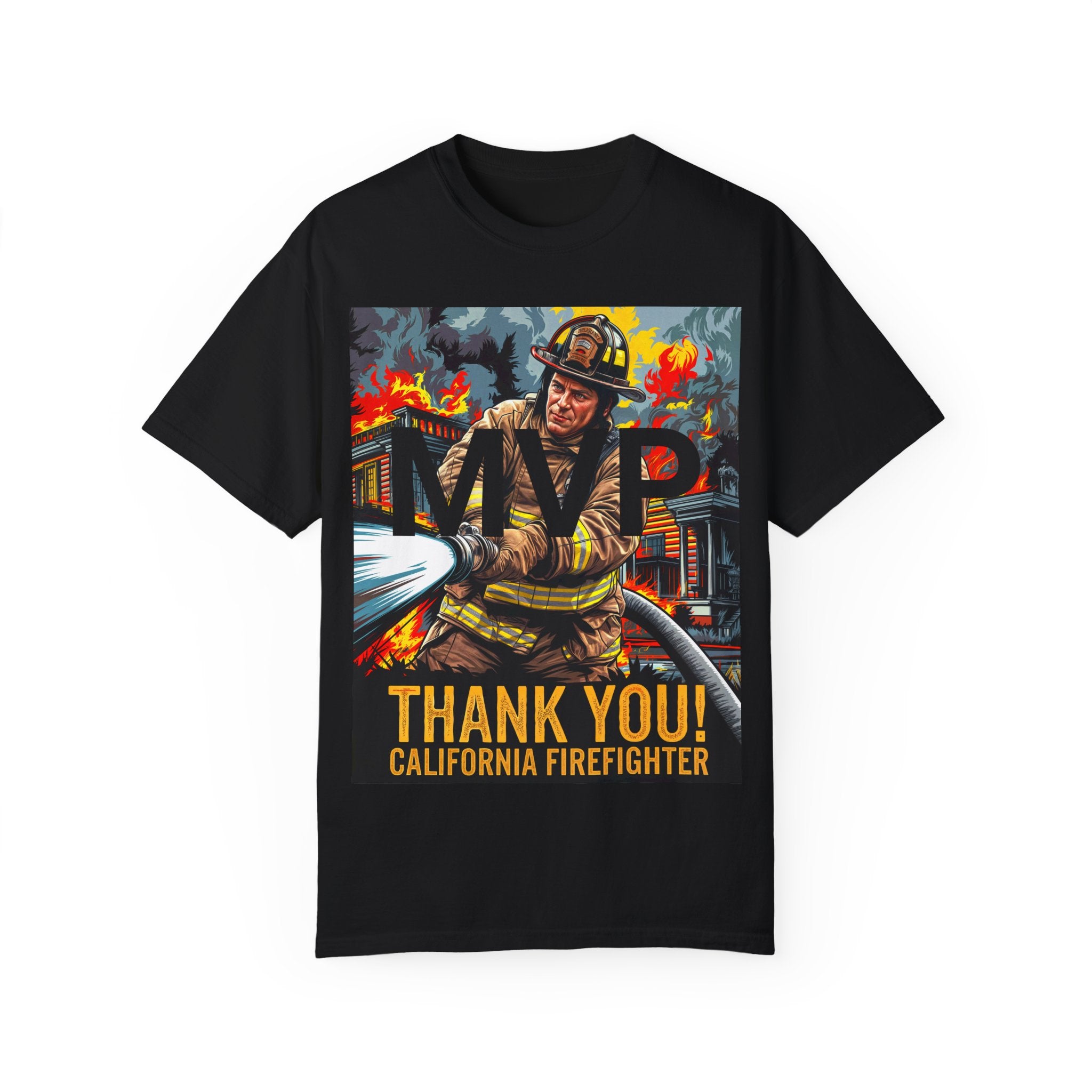 MVP Thank You Firefighter T-Shirt - Unisex Garment-Dyed Tee