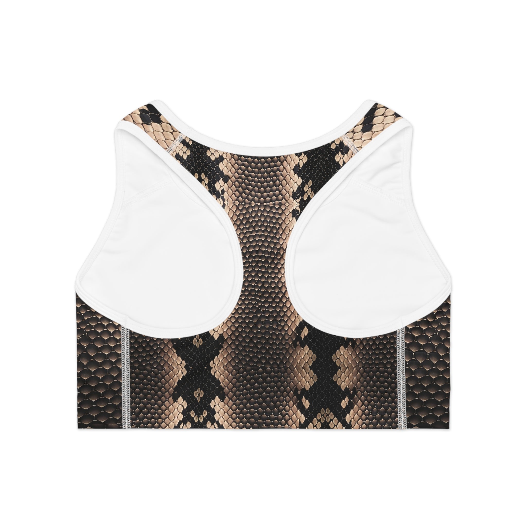 Stylish Python Print Sports Bra for Active Women