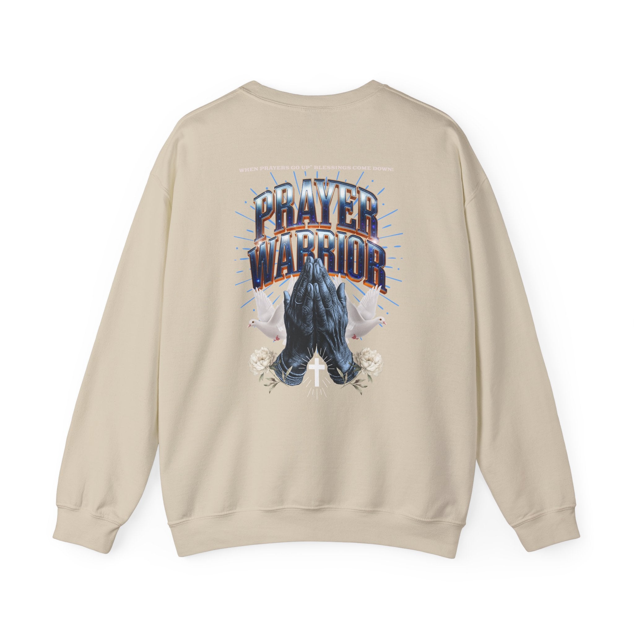 Prayer Warrior Crewneck Sweatshirt - Unisex Heavy Blend™ - Faith-Inspired Apparel