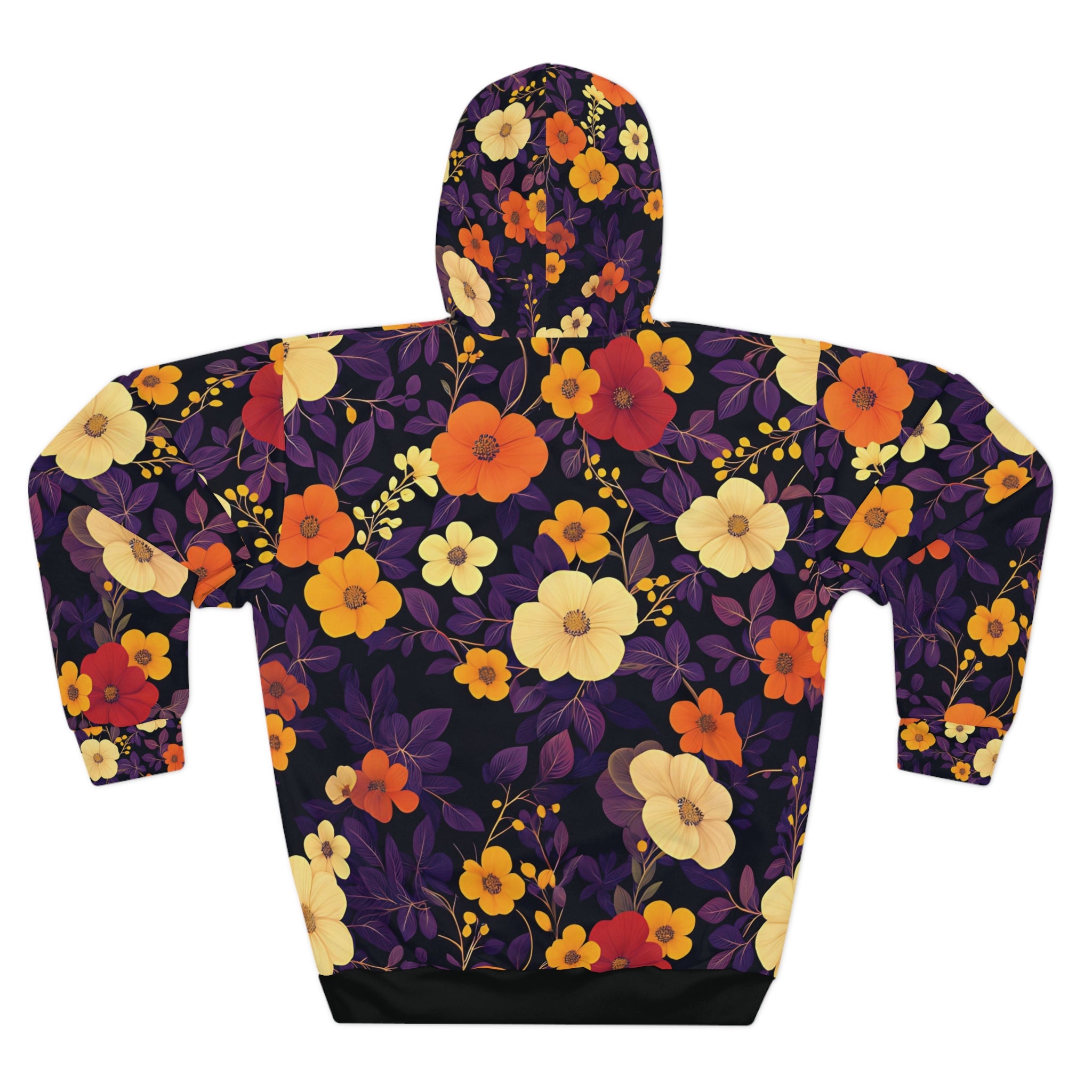 Floral Unisex Pullover Hoodie - Cozy Autumn Vibes, Perfect for Casual Days