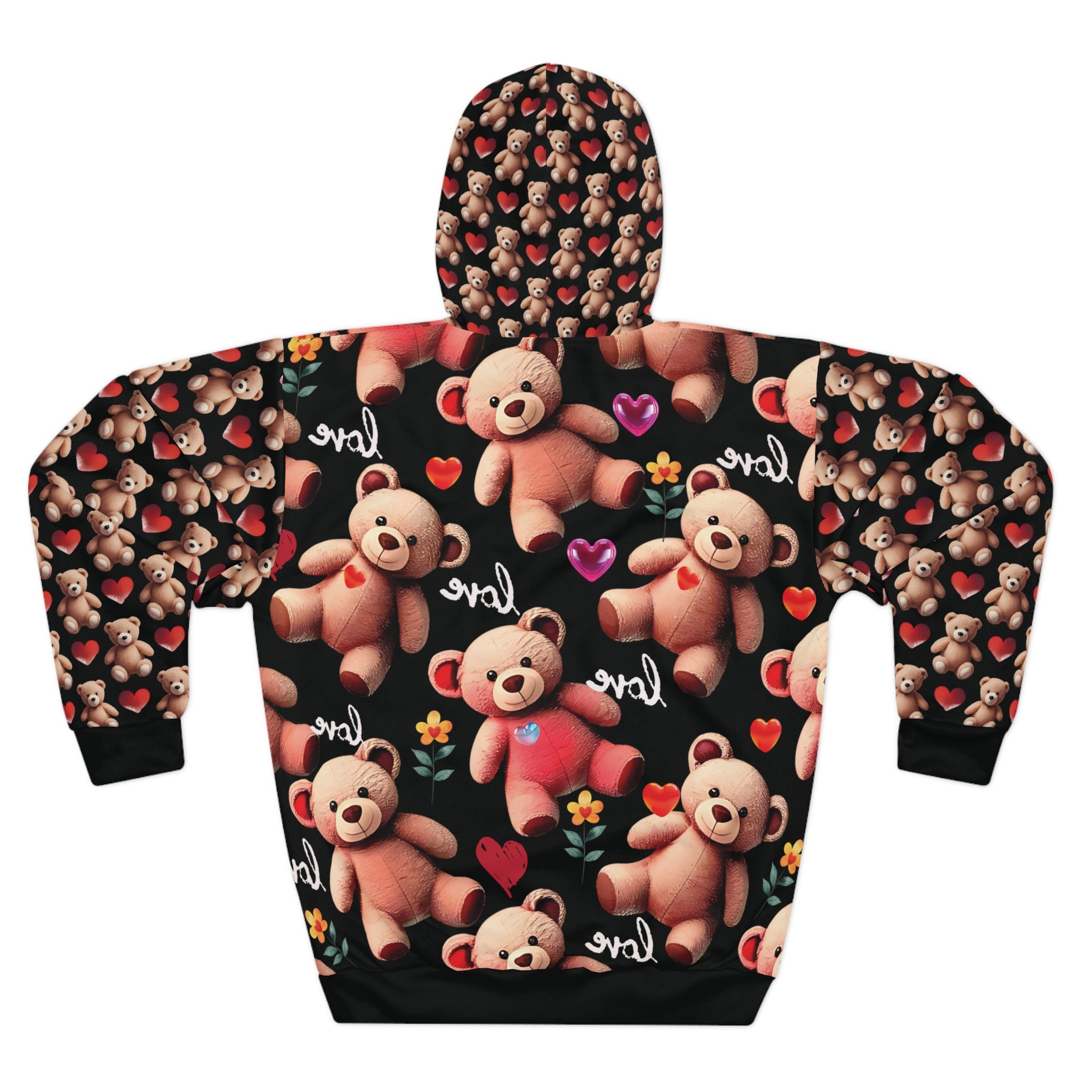 Cozy Love Teddy Bear Hoodie - Heartfelt Unisex Pullover for Comfort and Warmth