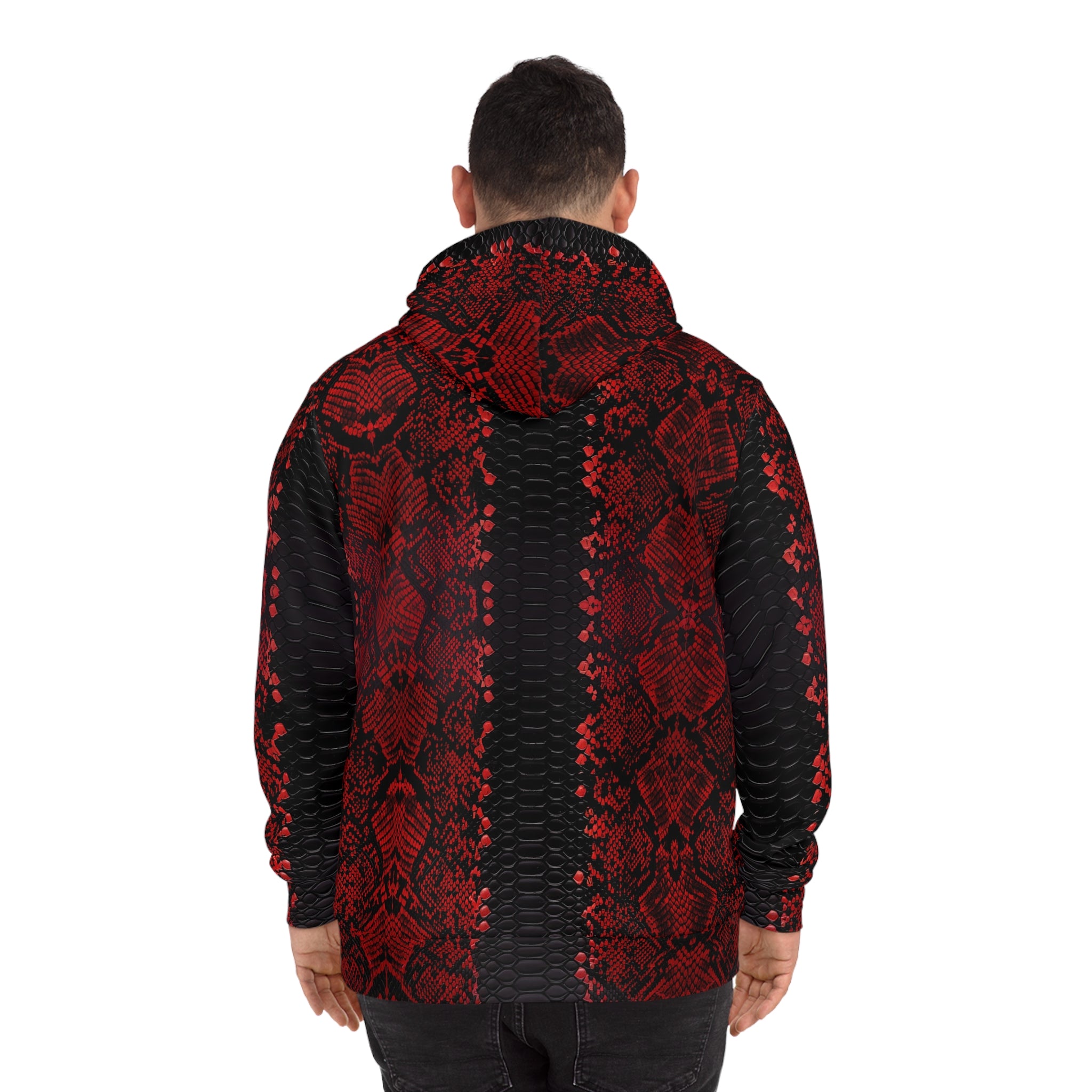 Stylish Red Python Fashion Hoodie - Cozy & Trendy Fashionwear - Angel Body