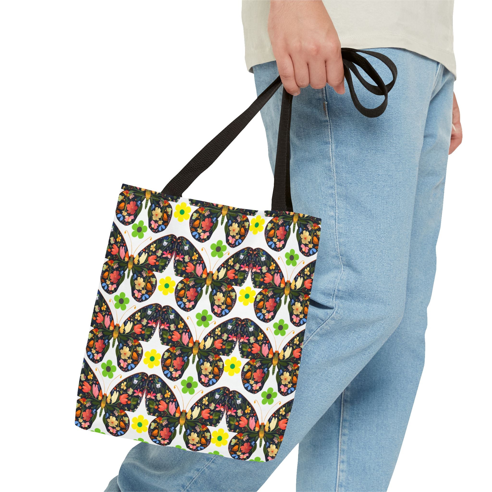 Floral Butterfly Tote Bag - Perfect for Spring Outings and Everyday Use