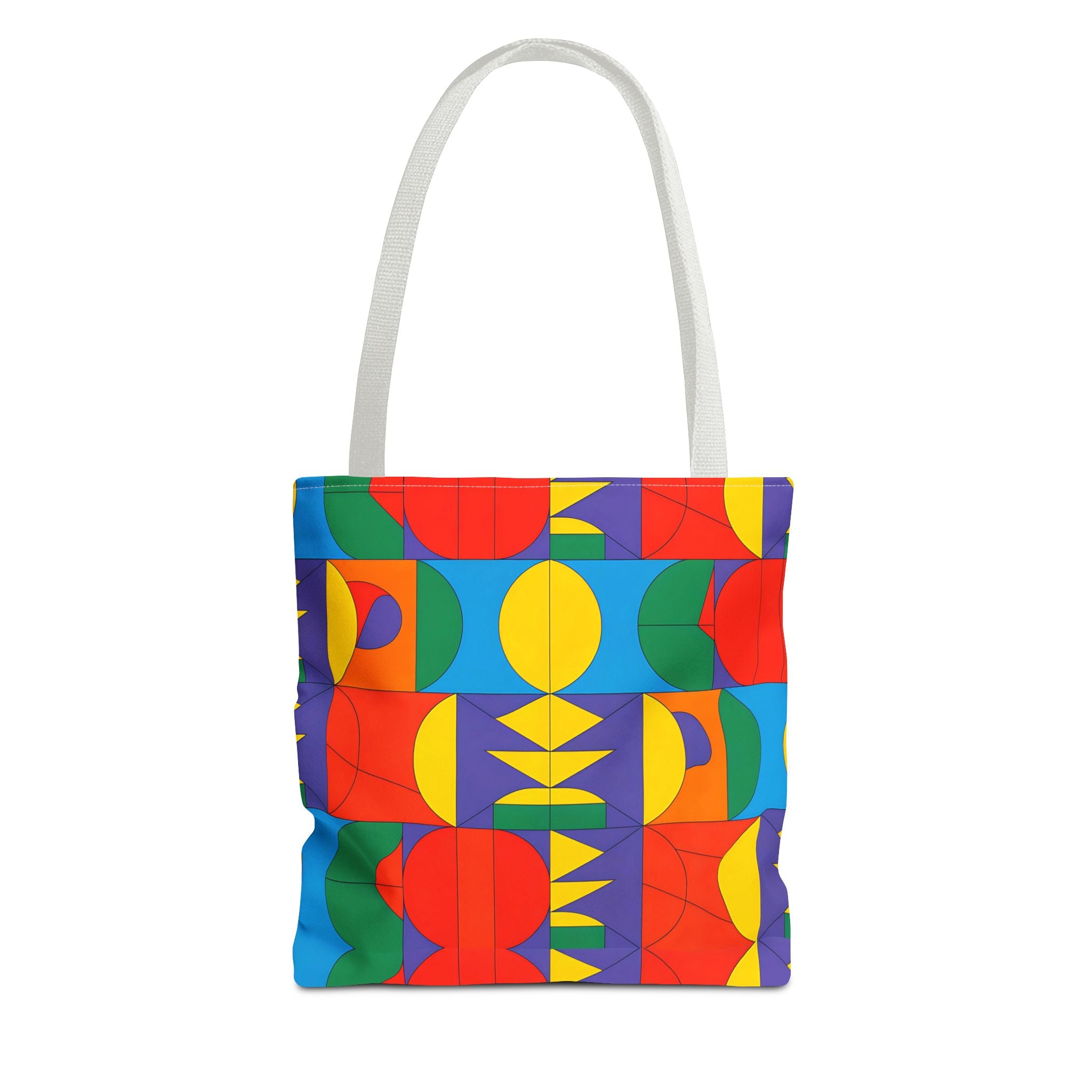 Colorful Geometric Tote Bag - Bold Patterns for Everyday Use