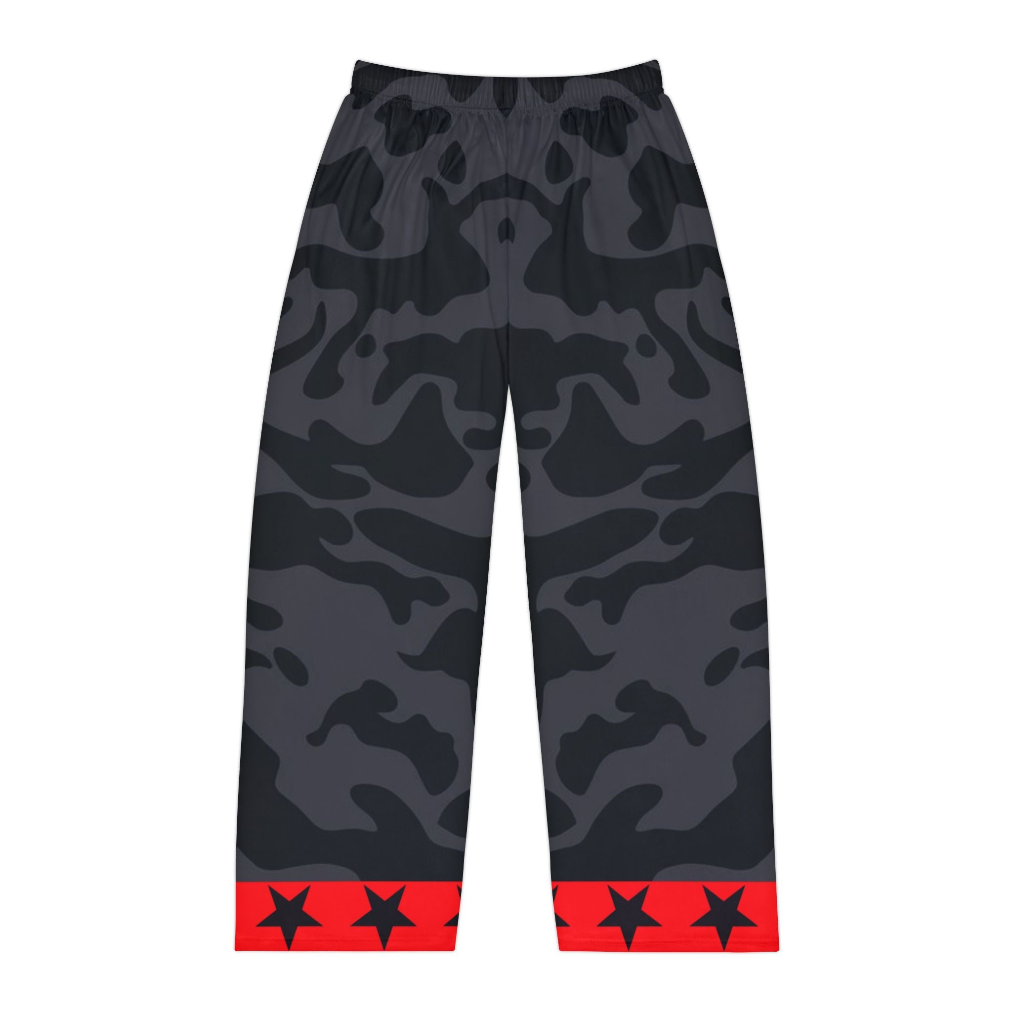 Men's Camo Pajama Pants with Star Accents - Comfortable Loungewear for Relaxation