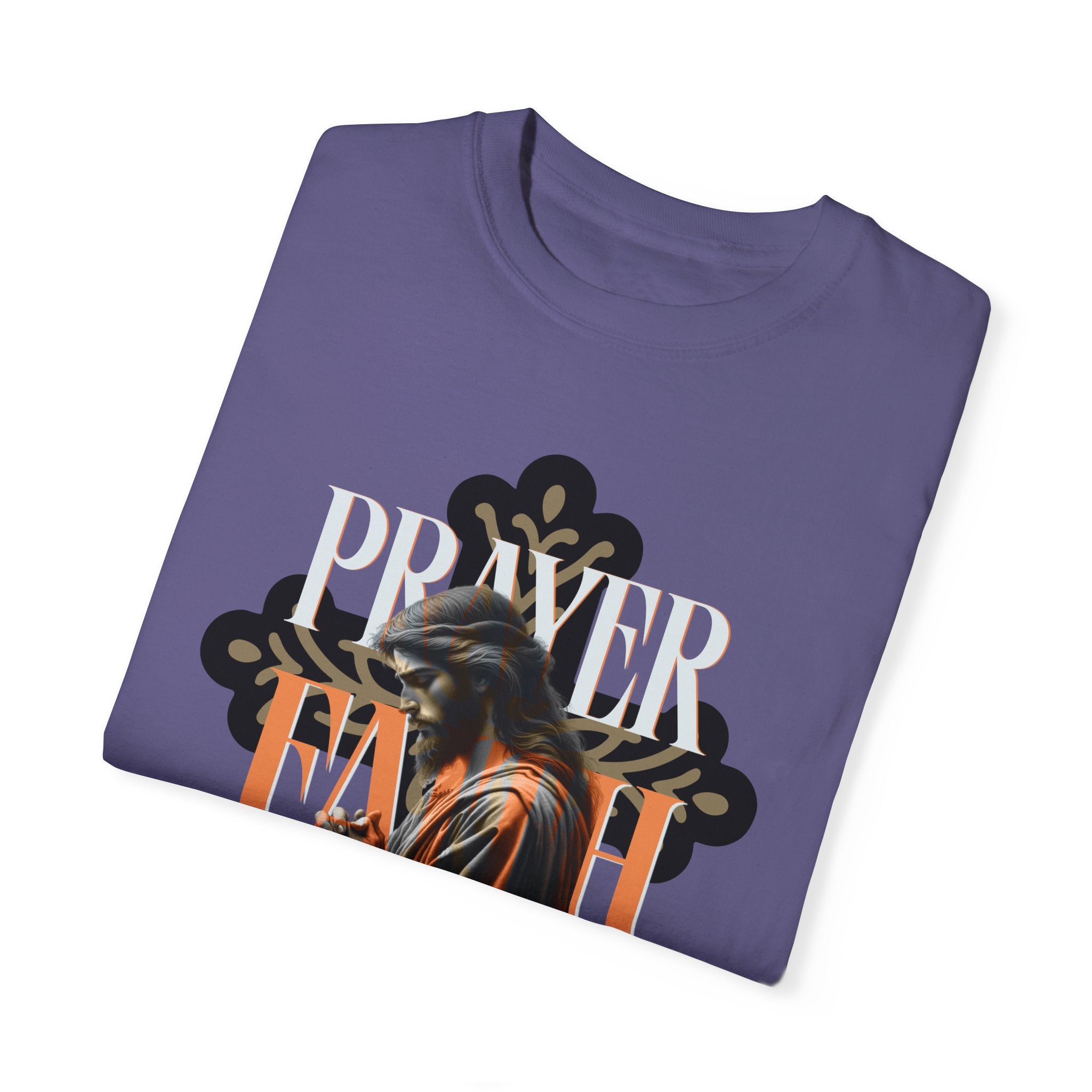 Garment-Dyed Faith & Unity T-Shirt - Prayer Design