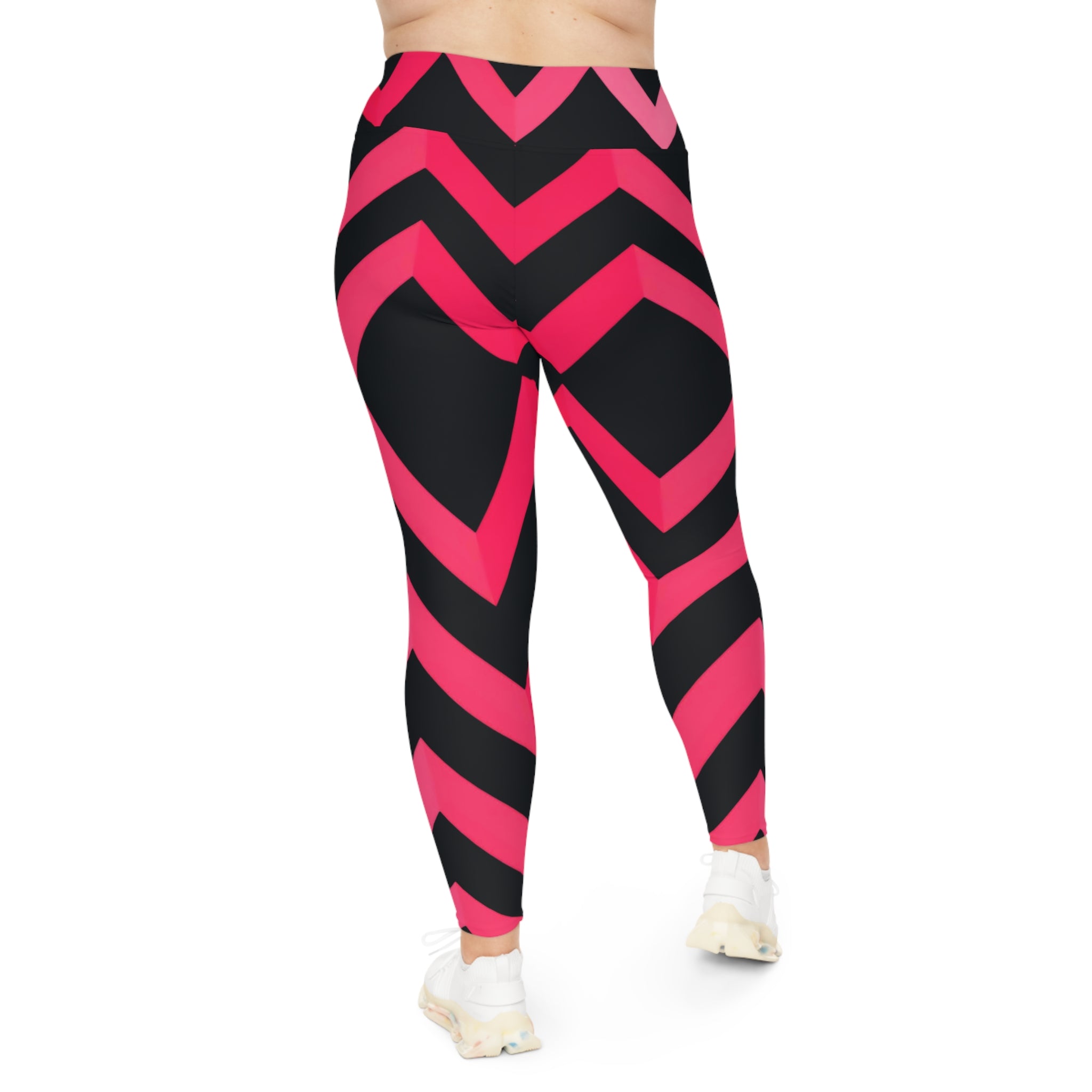 Woman Trendy Plus Size Chevron Leggings - Comfortable & Stylish Activewear