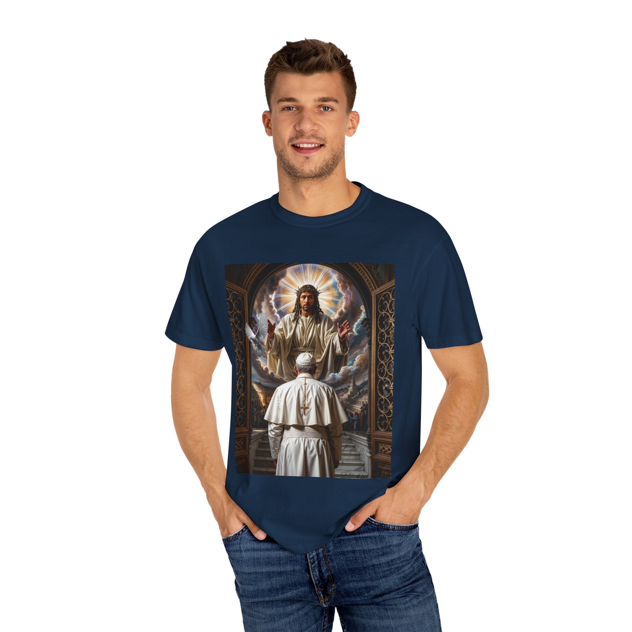 Religious Inspiration T-shirt - Jesus and Pope - Angel Body