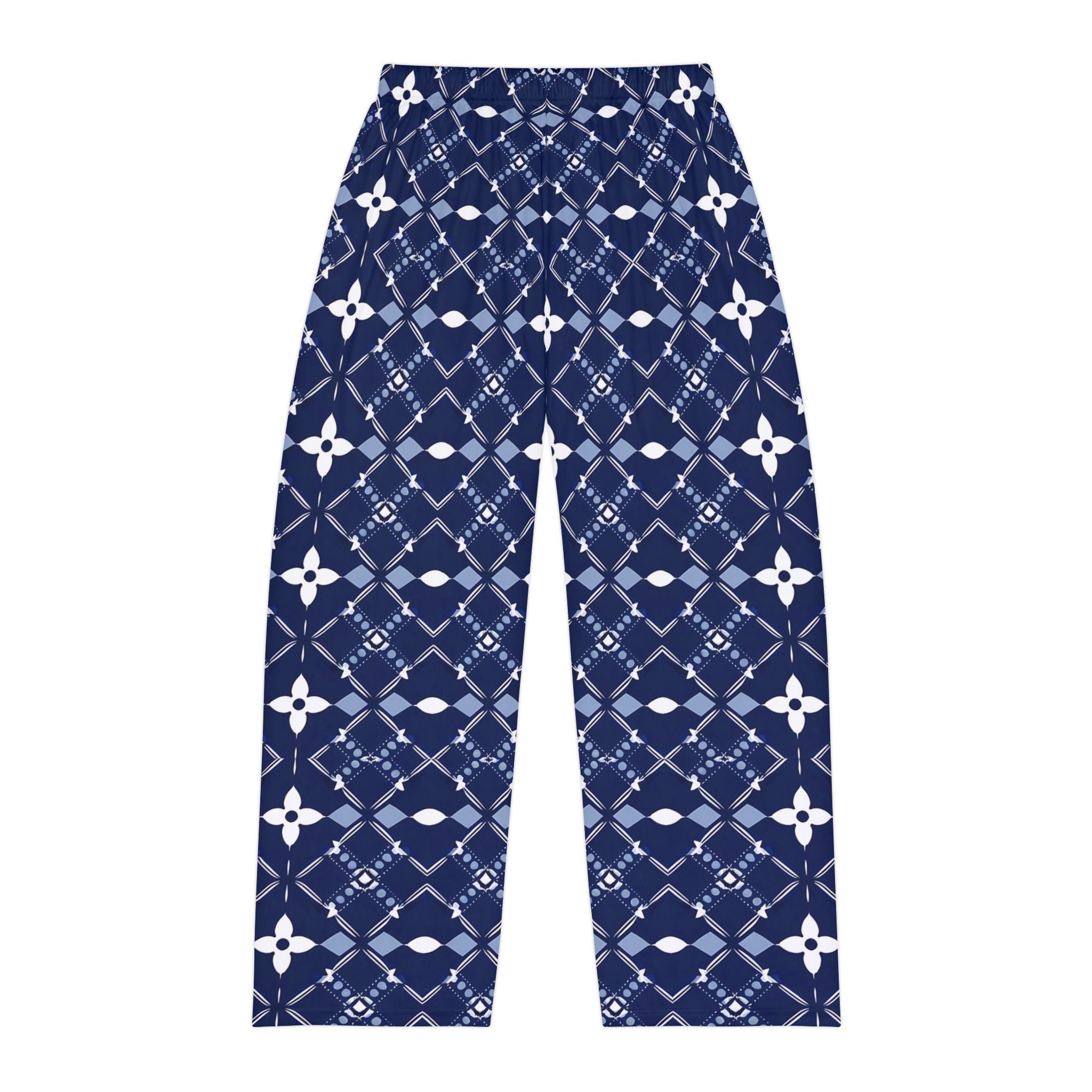 Men's Stylish Pajama Pants - Navy Patterned Lounge Wear for Comfort & Relaxation