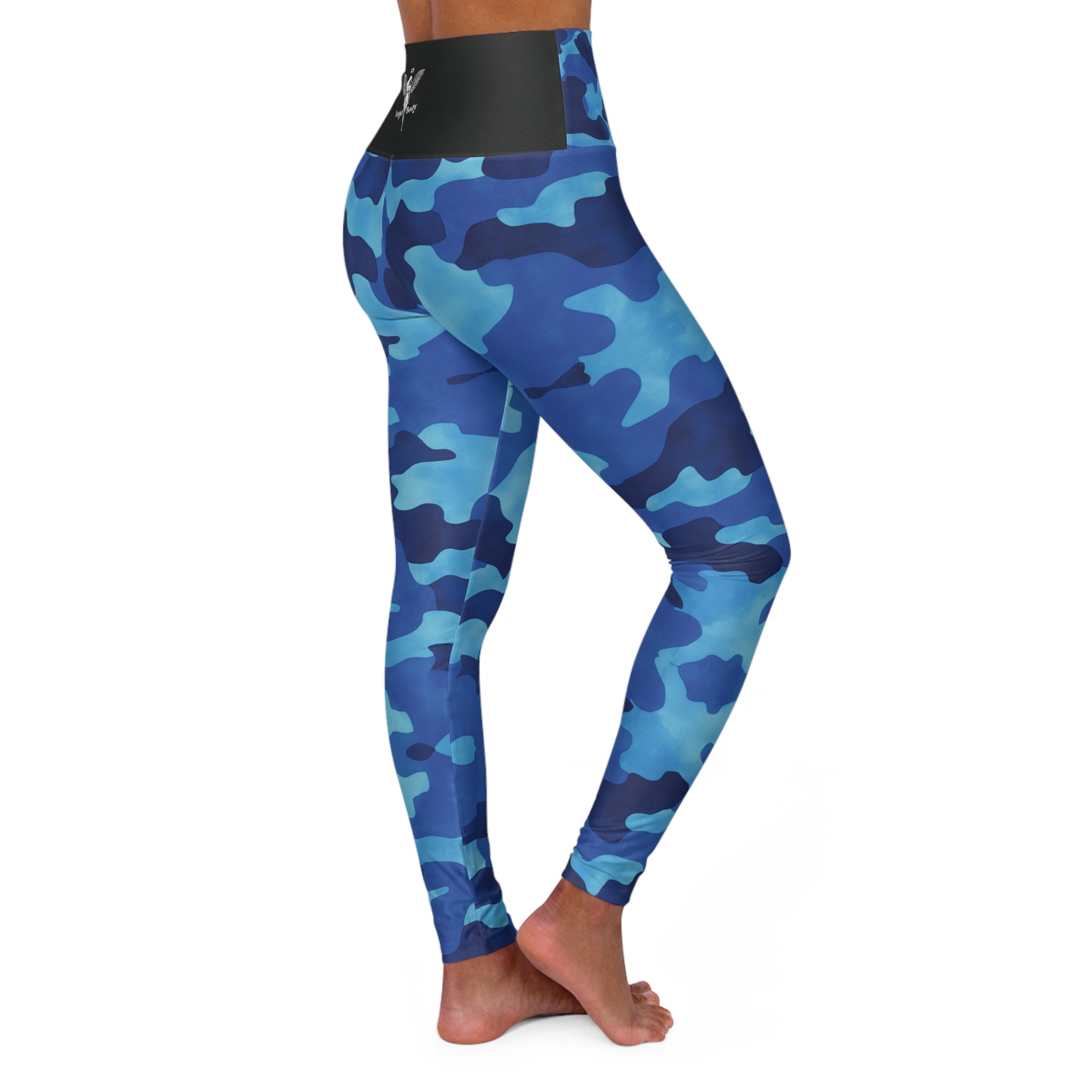 New Custom Camouflage design High Waisted Yoga Leggings - Comfortable Angel Body Activewear for Fitness Enthusiasts