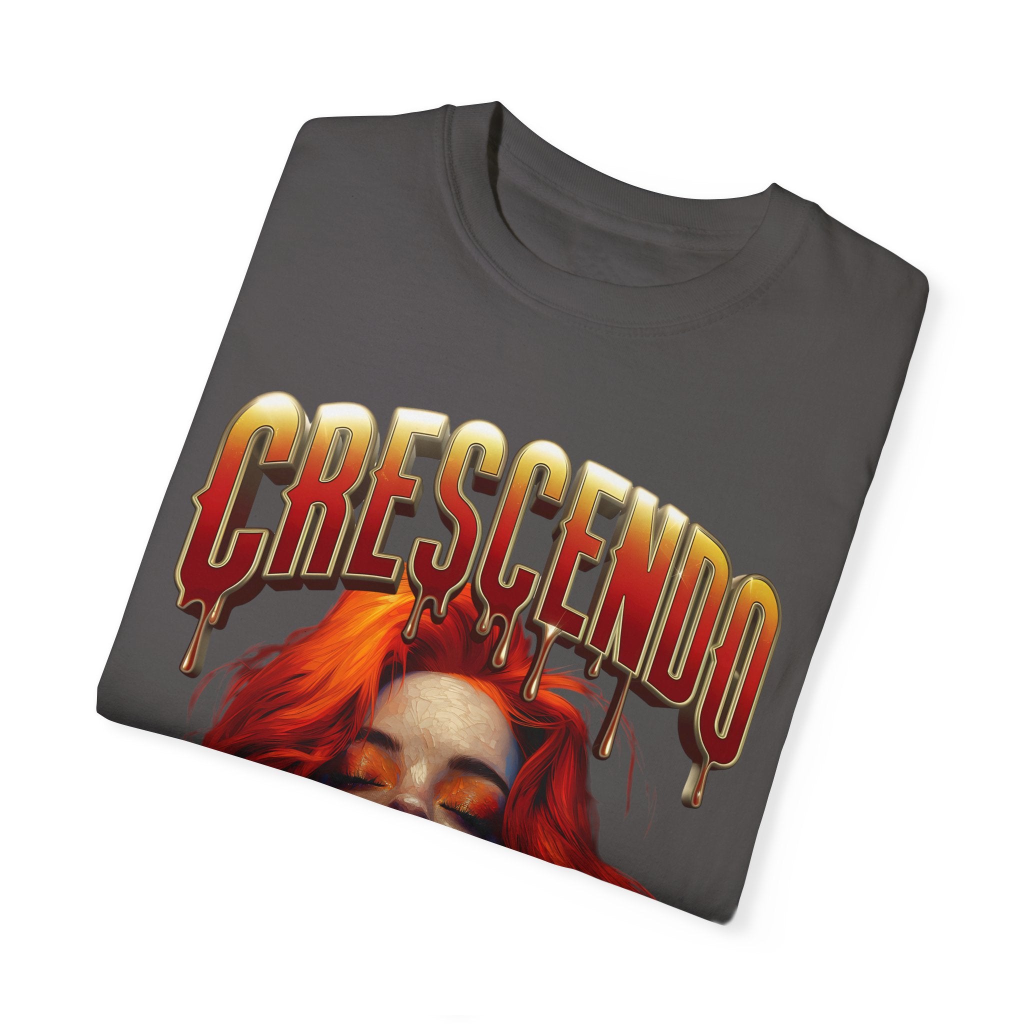 CRESCENDO a shirt with a message Take your life to the highest heights Unisex Garment-Dyed T-Shirt - Vibrant Artistic Tee