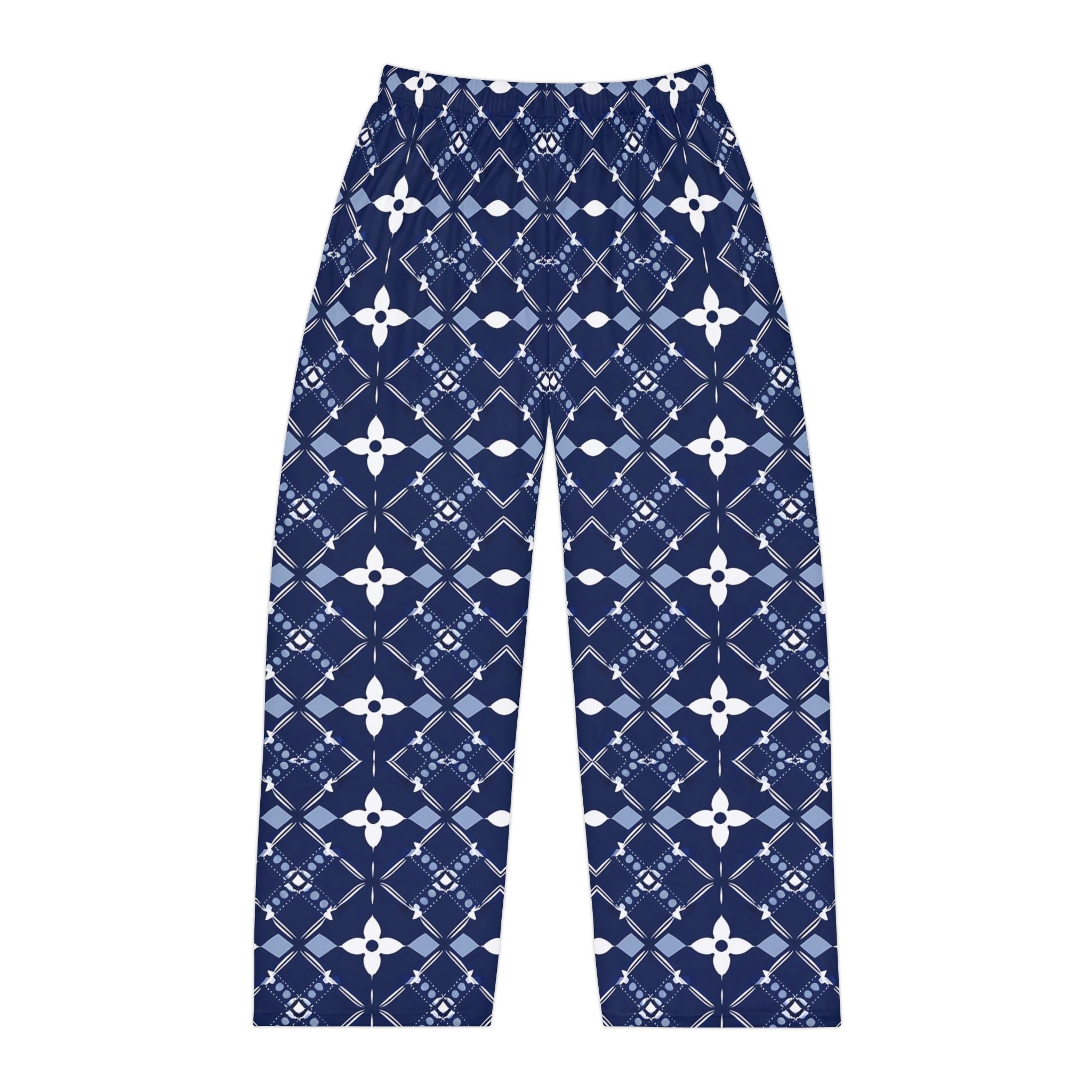 Men's Stylish Pajama Pants - Navy Patterned Lounge Wear for Comfort & Relaxation