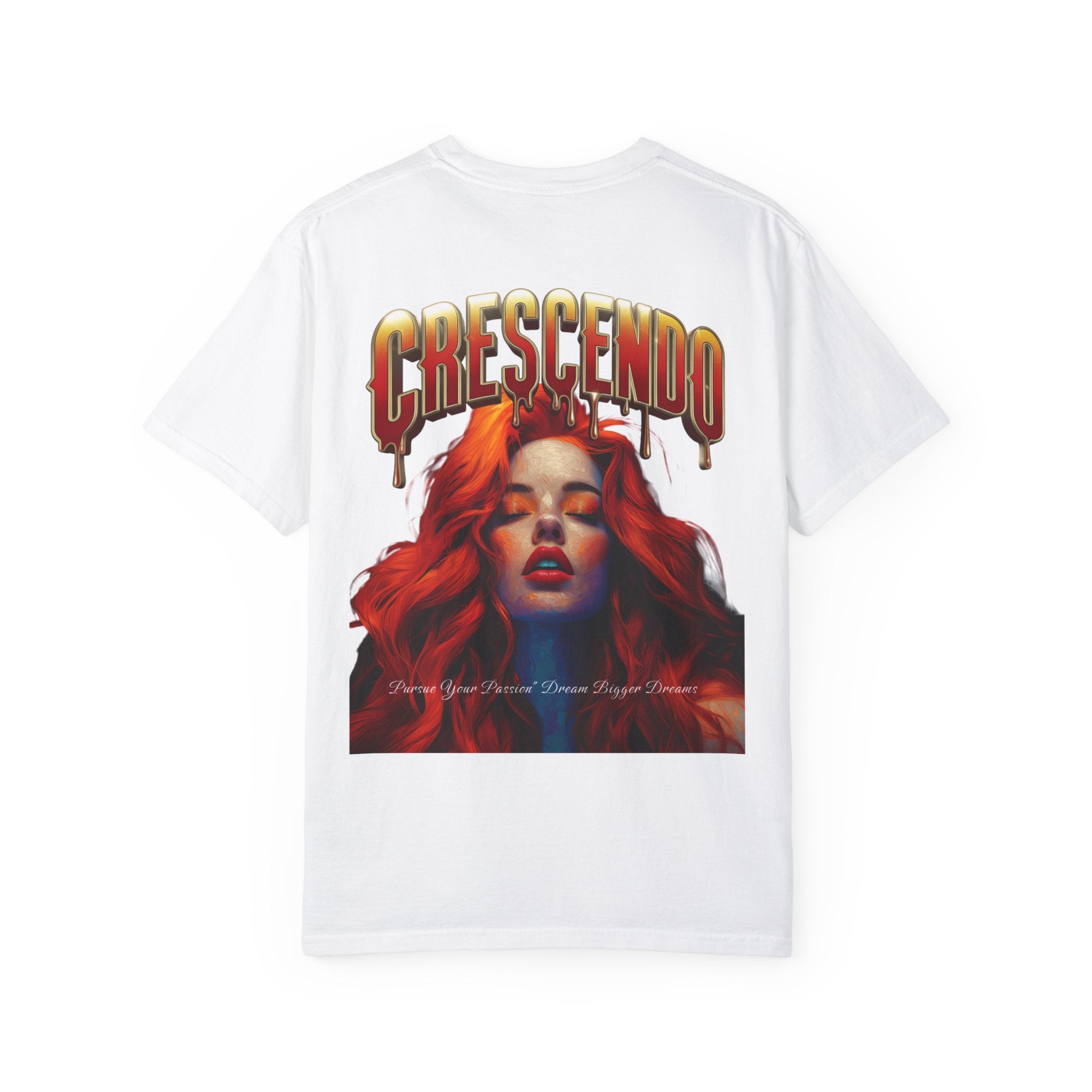 CRESCENDO a shirt with a message Take your life to the highest heights Unisex Garment-Dyed T-Shirt - Vibrant Artistic Tee