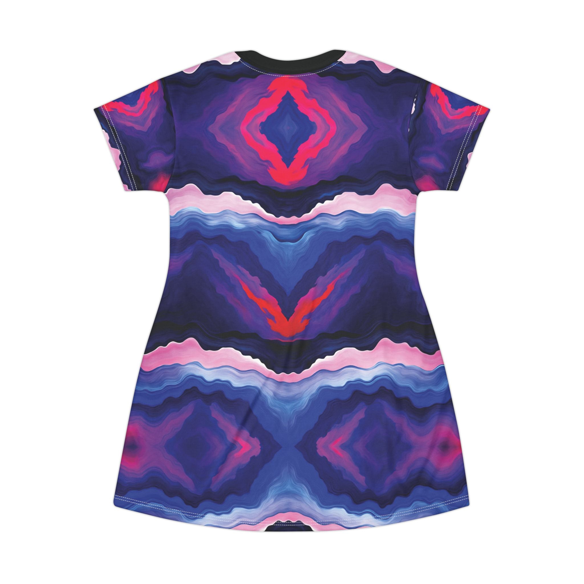 Vibrant Abstract T-Shirt Dress for Summer Vibes