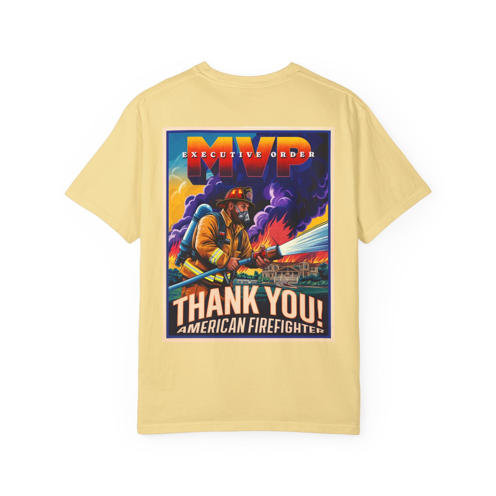 Firefighter Thank You T-Shirt - Unisex Garment-Dyed Tee