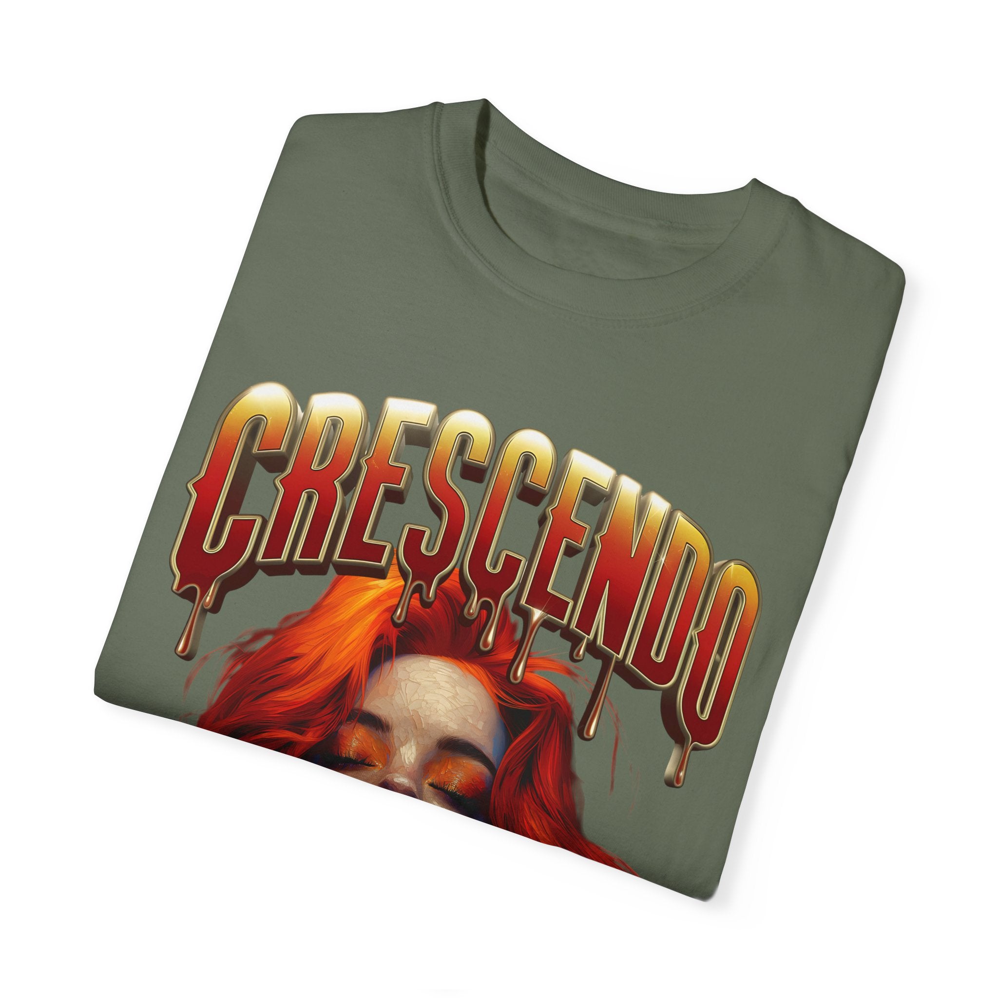 CRESCENDO a shirt with a message Take your life to the highest heights Unisex Garment-Dyed T-Shirt - Vibrant Artistic Tee