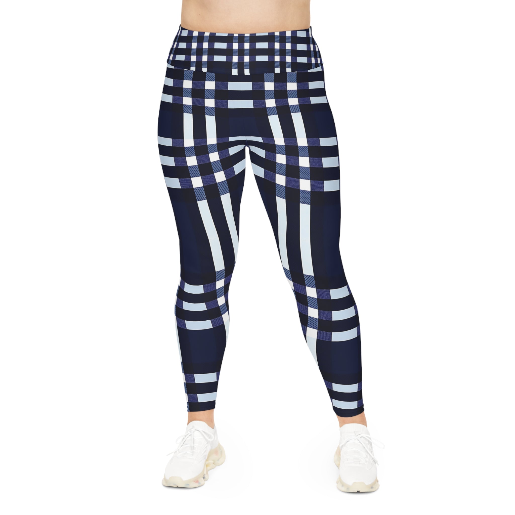 New Custom design Plus Size Leggings - Comfortable Plaid Design for Everyday Wear