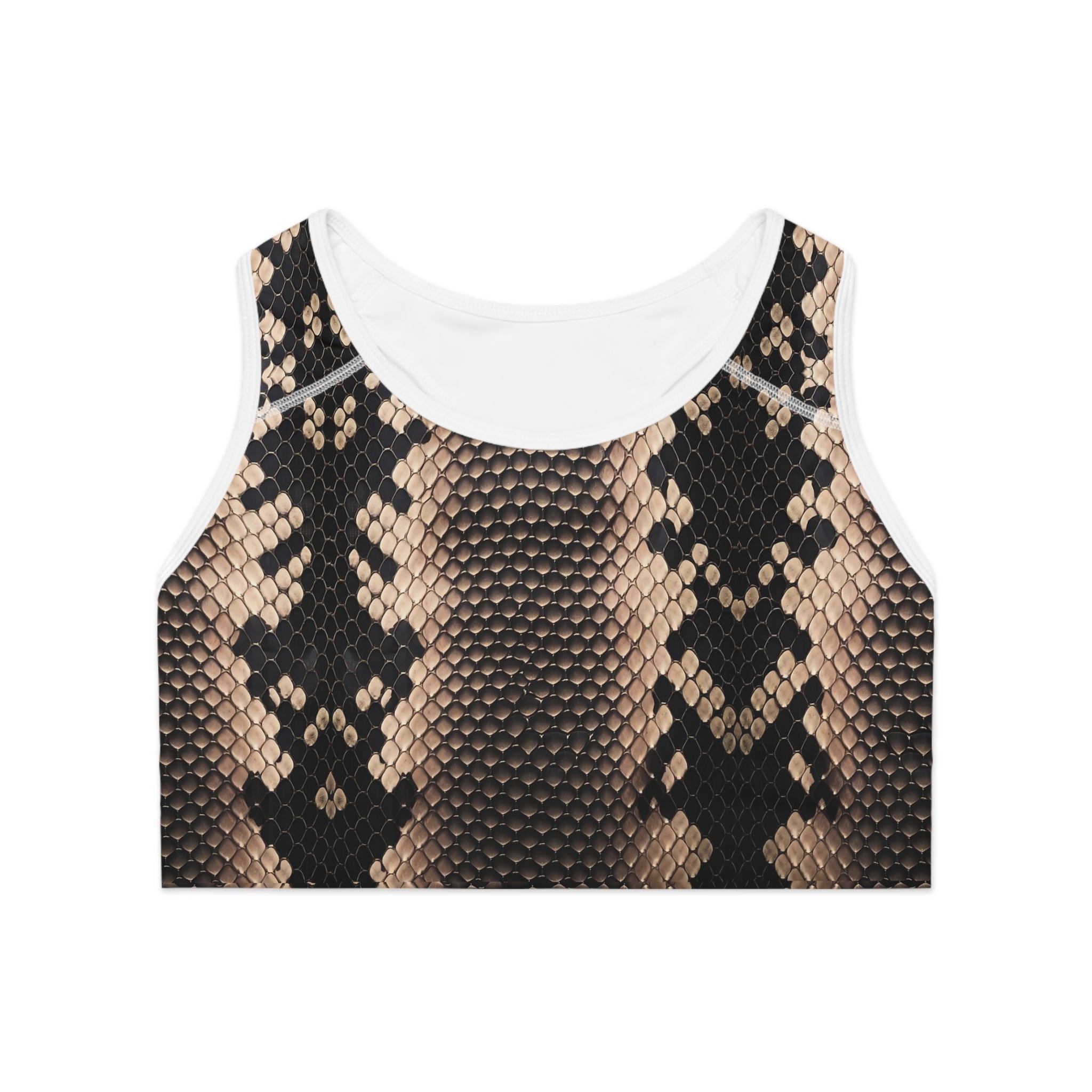 Stylish Python Print Sports Bra for Active Women