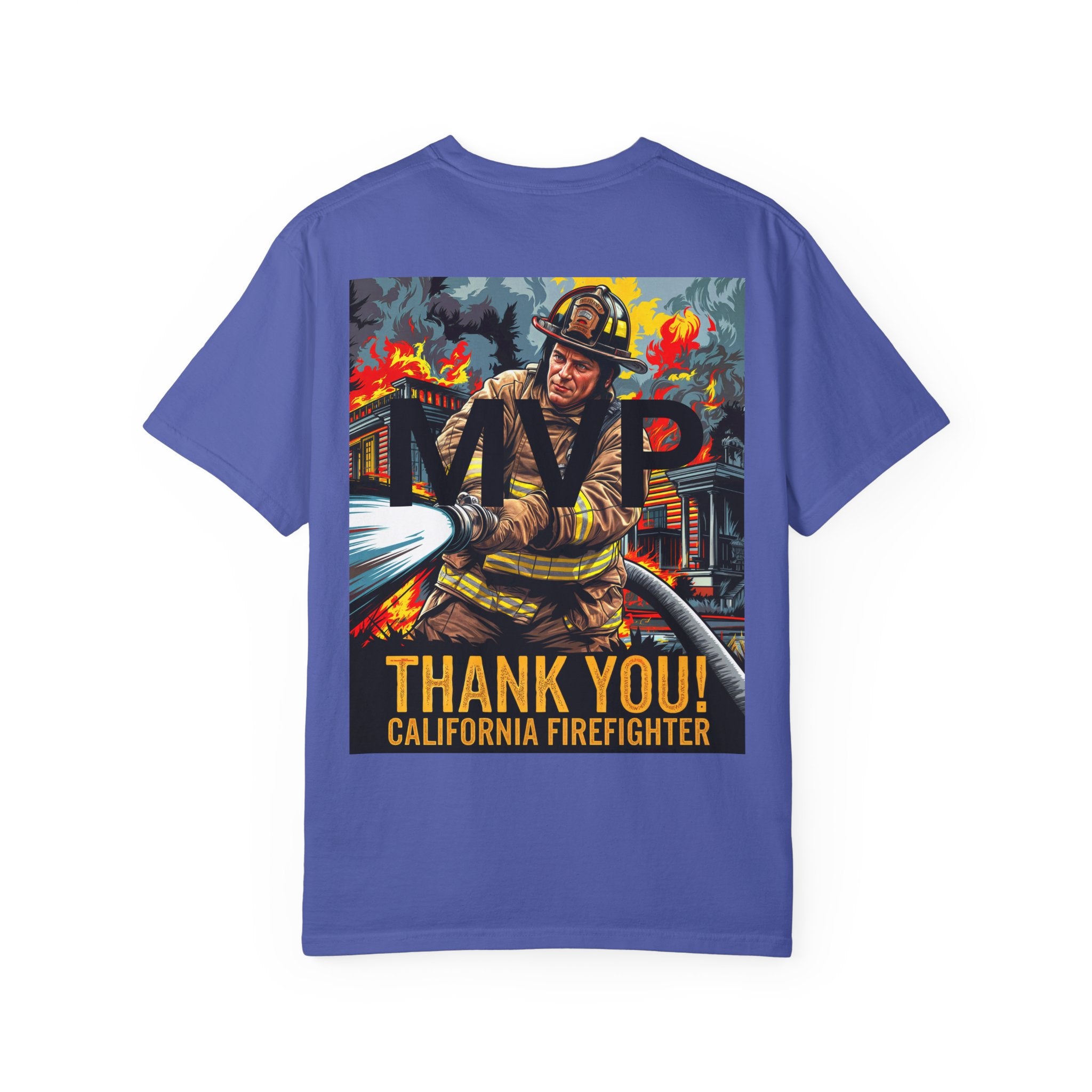 MVP Thank You Firefighter T-Shirt - Unisex Garment-Dyed Tee