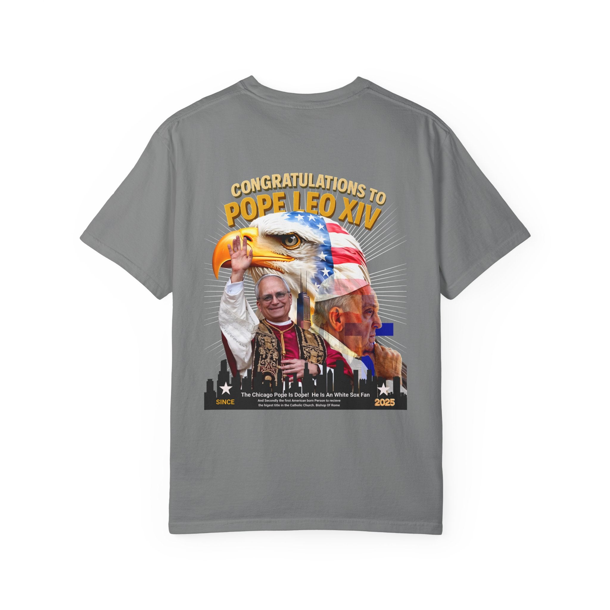 Pope Leo XIV Celebration T-Shirt - Unisex Garment-Dyed Tee - Angel Body