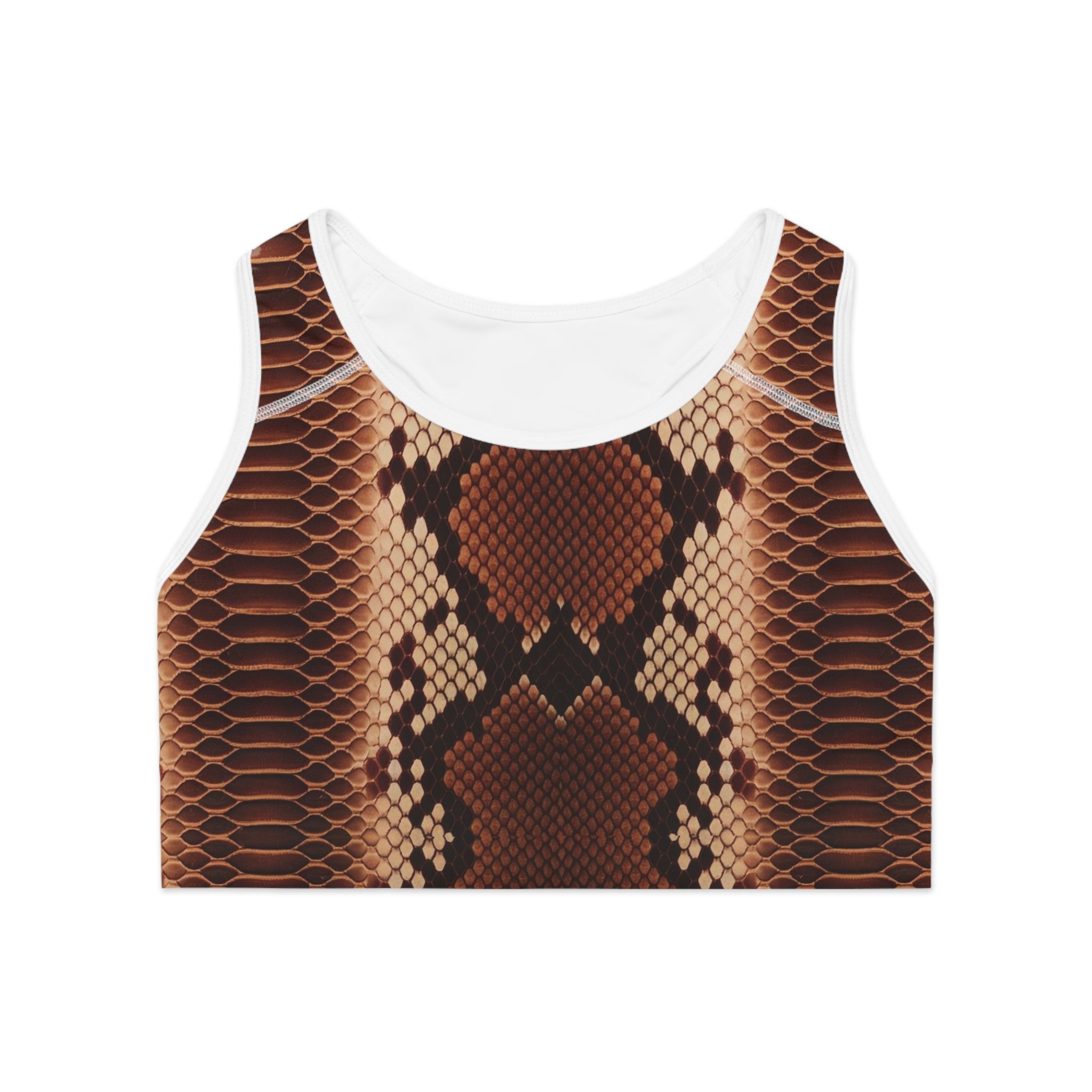 Stylish Snake Print Sports Bra for Comfort and Performance