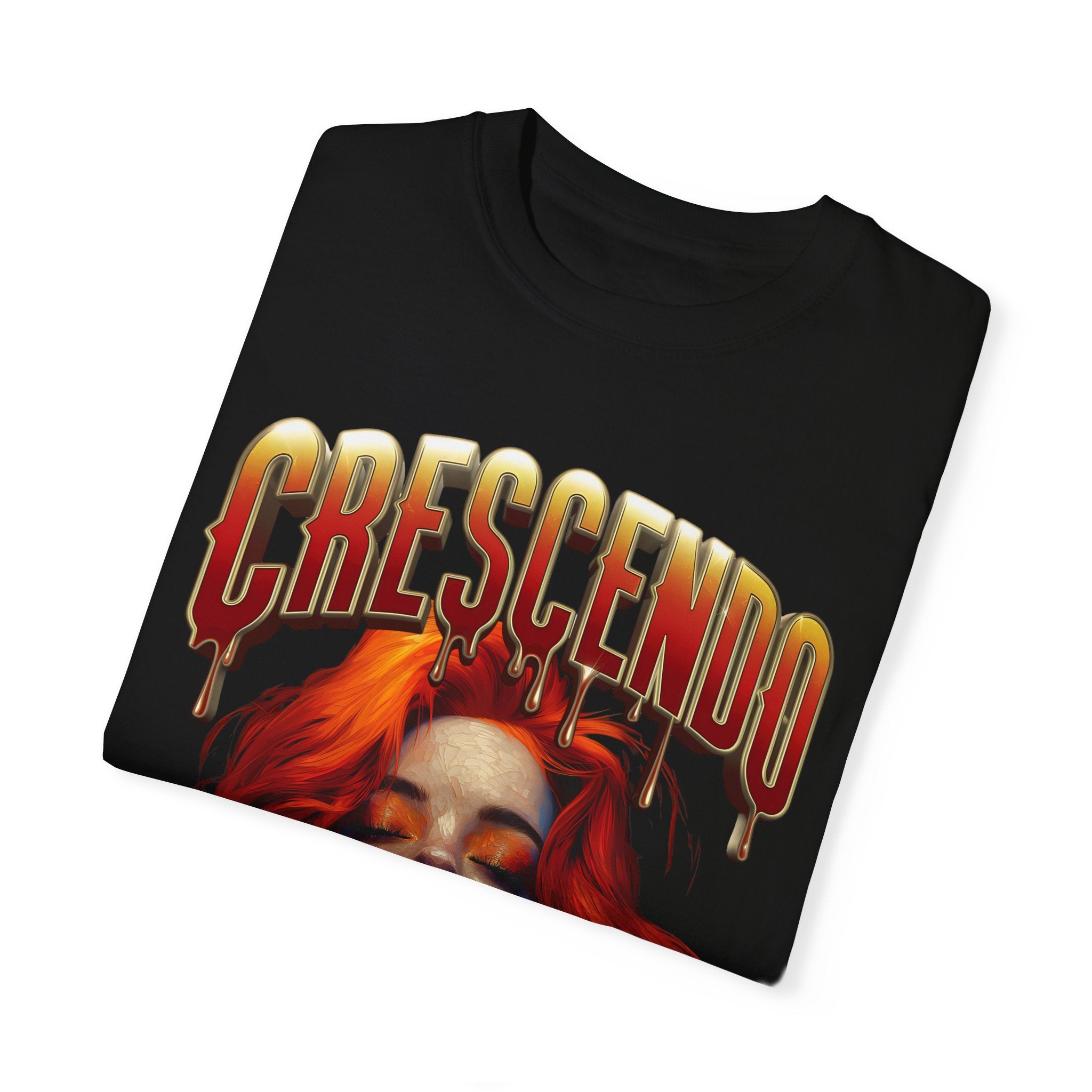 CRESCENDO a shirt with a message Take your life to the highest heights Unisex Garment-Dyed T-Shirt - Vibrant Artistic Tee