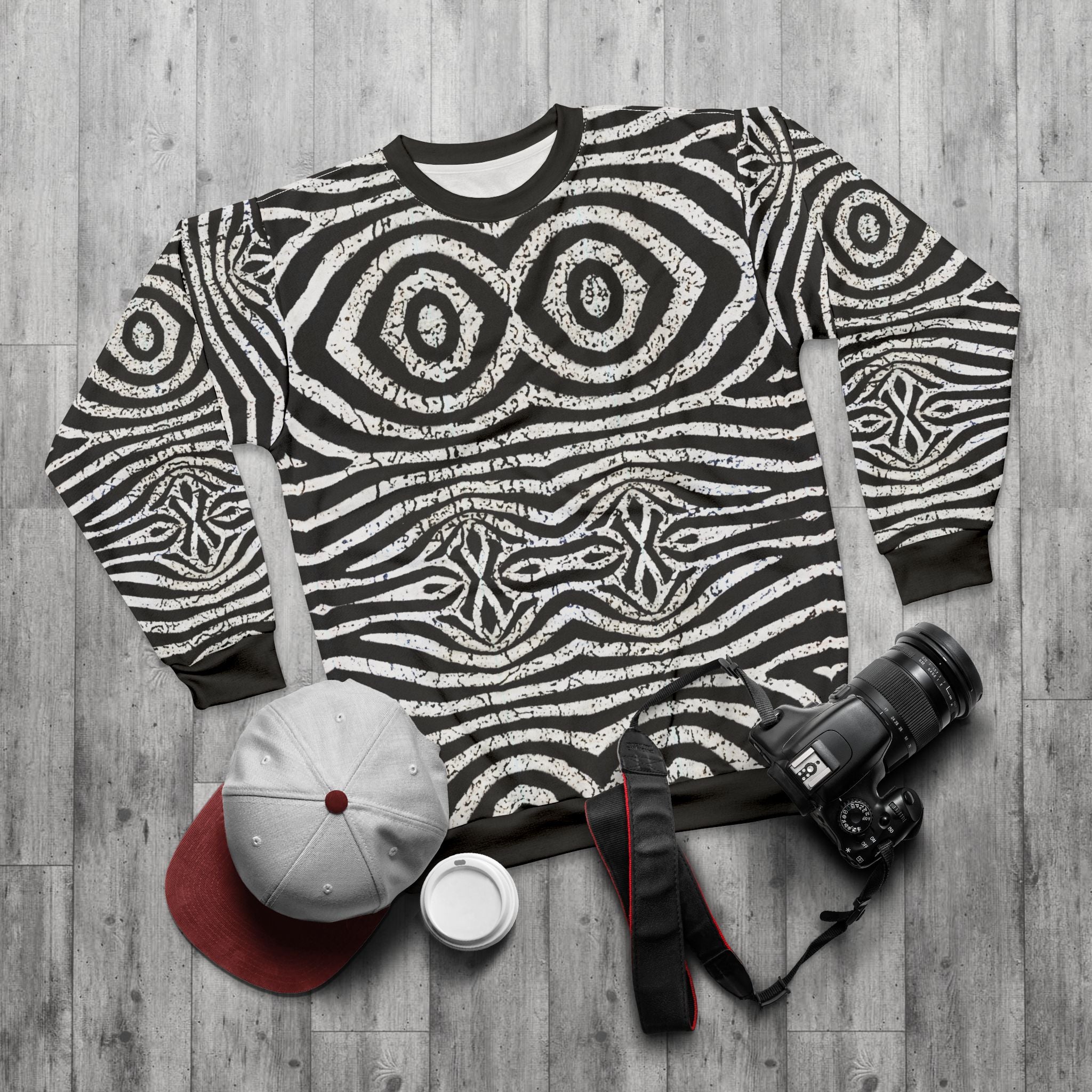 Stylish Unisex Sweatshirt with Unique Abstract Pattern, Cozy Casual Wear, Gifts for Friends, Holiday Sweater, Eye-Catching Fashion - Angel Body