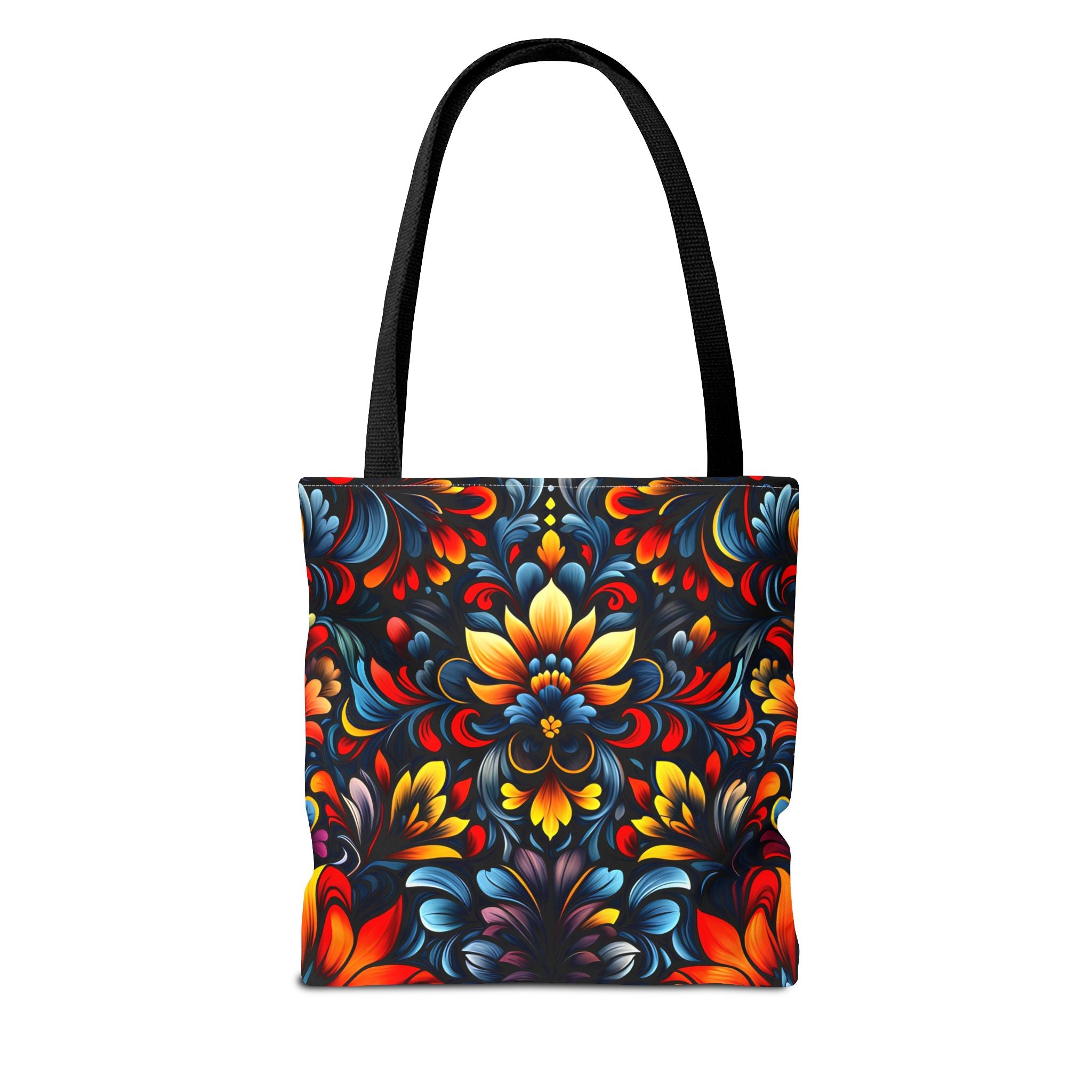 Vibrant Floral Tote Bag - Colorful Pattern for Everyday Use