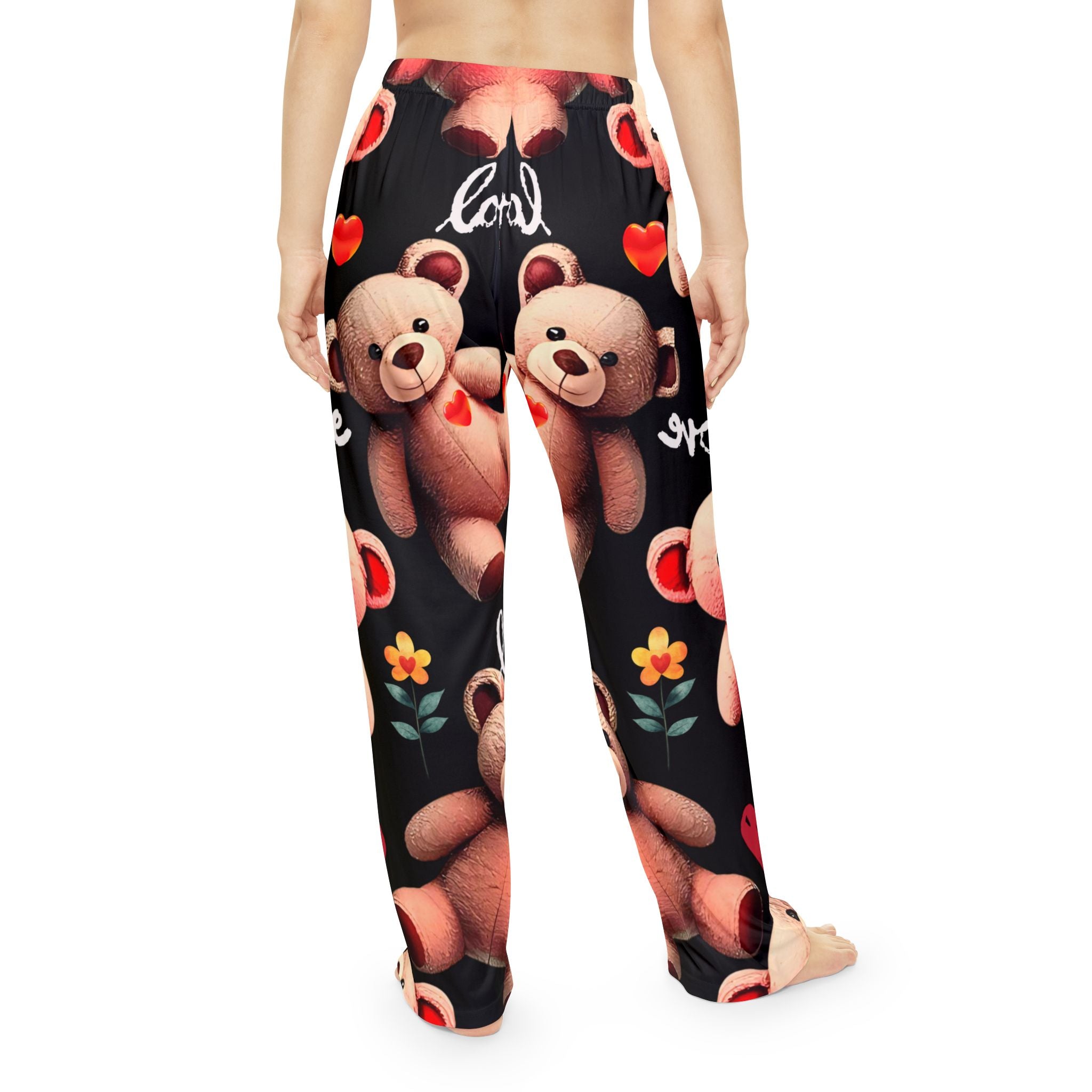 Fun,Cozy ,Cute Playful Love Bear Women's Pajama Pants premium quality