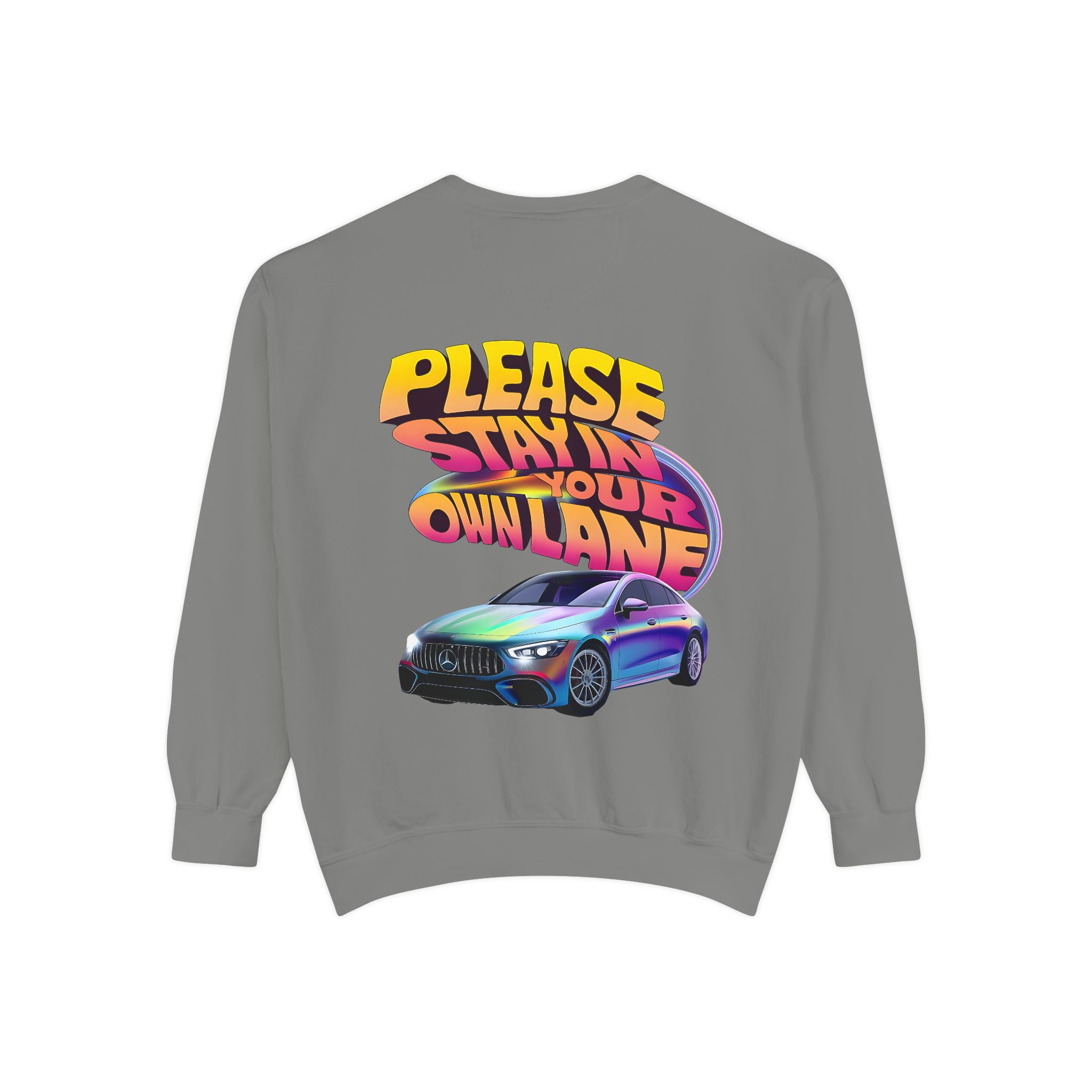 Retro Graphic Sweatshirt, Stay in Your Lane Sweatshirt, Unisex Comfortable Sweatshirt, Funny Sweatshirt, Gift for Car Lovers, Casual [...] - Angel Body